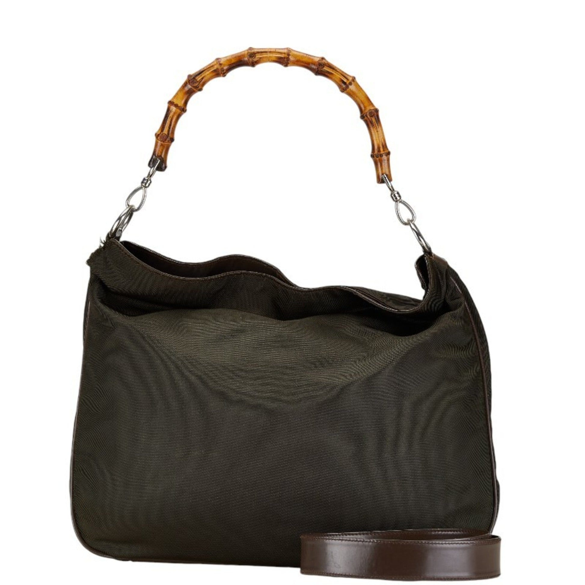 Gucci Nylon Leather Shoulder Bag