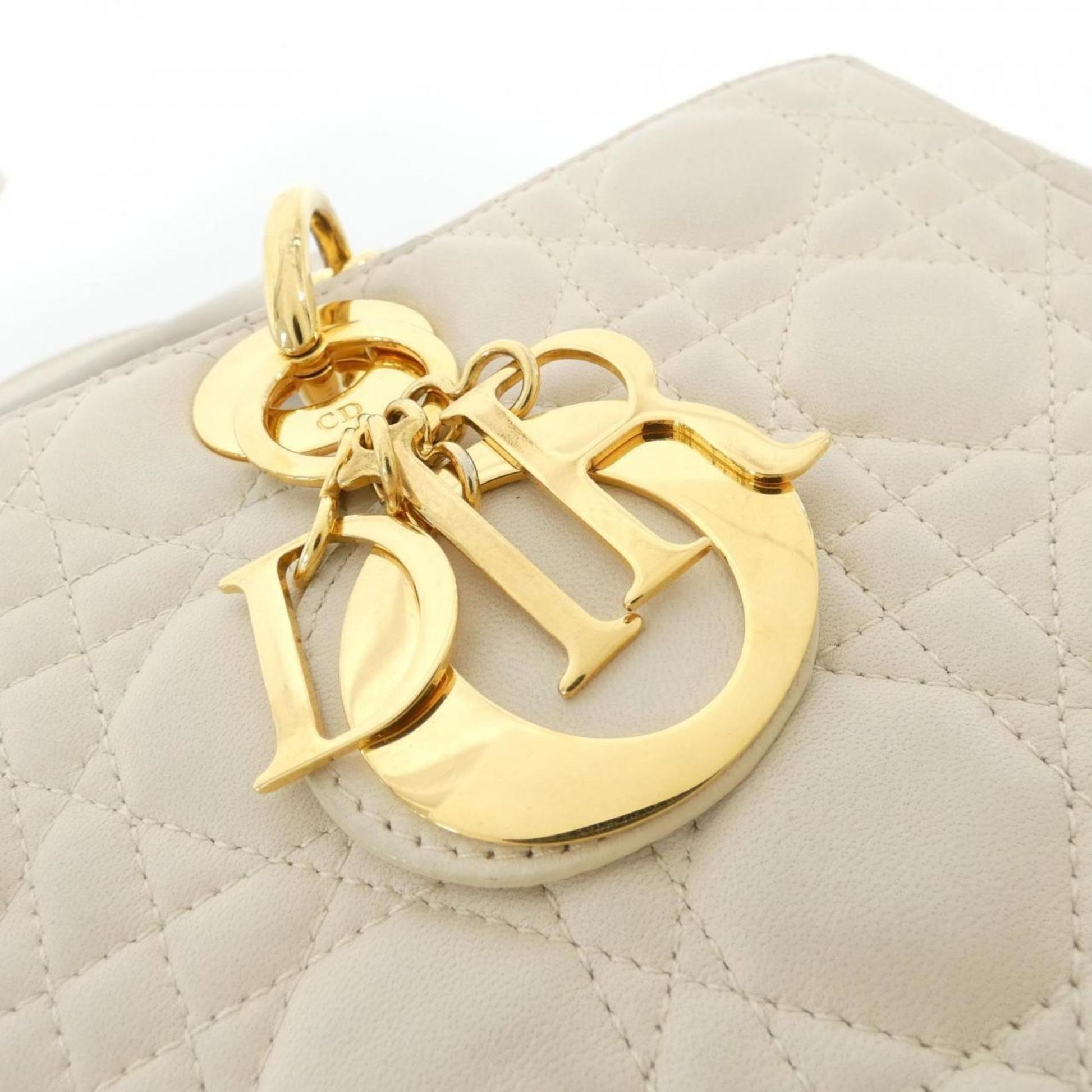 Christian Dior Ivory Leather Handbag ()