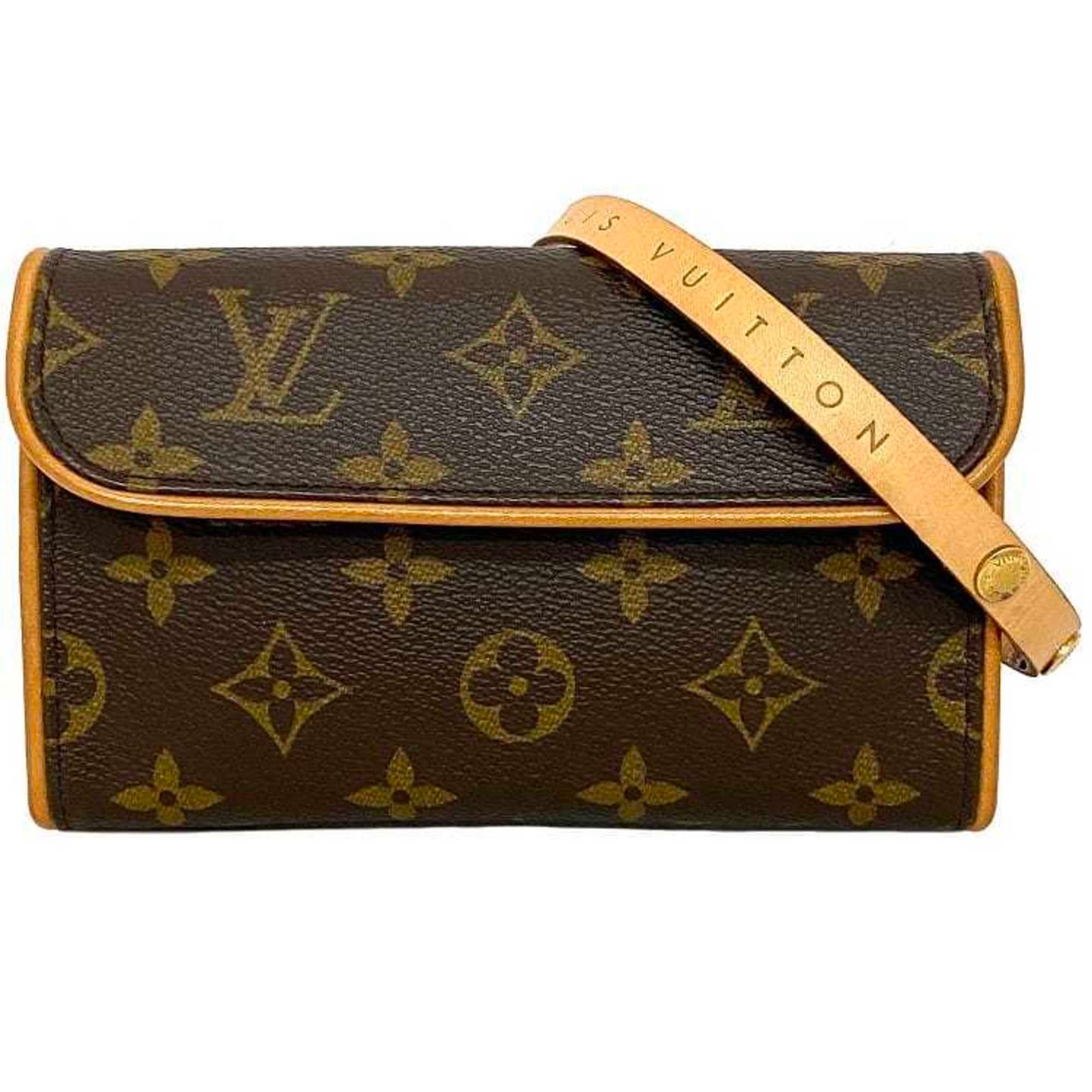 LOUIS VUITTON Body Bag Pochette Florentine Brown Beige Monogram M51855 S Size Canvas Nume FL0090 LB0070 Belt Waist Pouch Flap