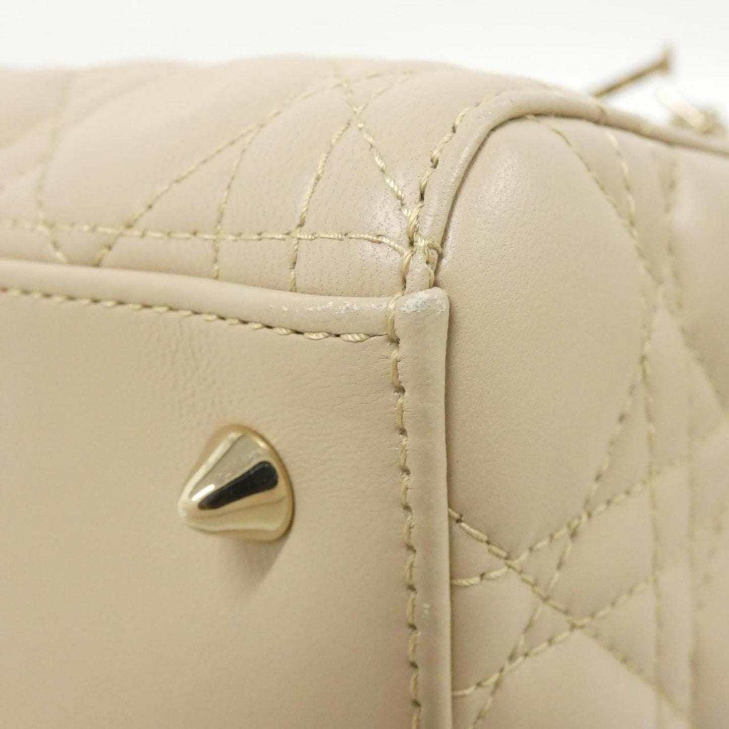 Christian Dior Beige Leather Handbag ()
