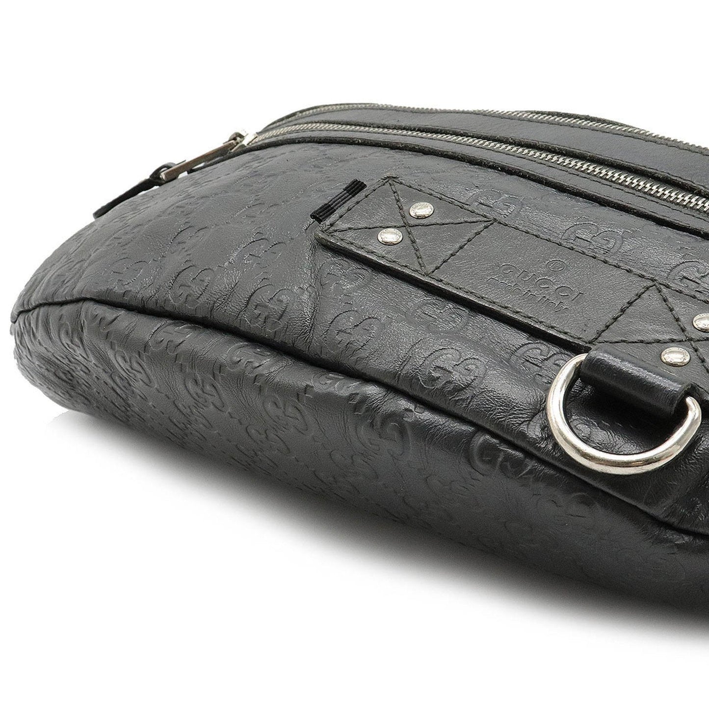 Gucci Grey Leather Clutch