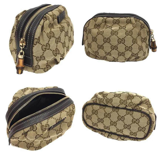 Gucci Lou Leather Canvas Clutch