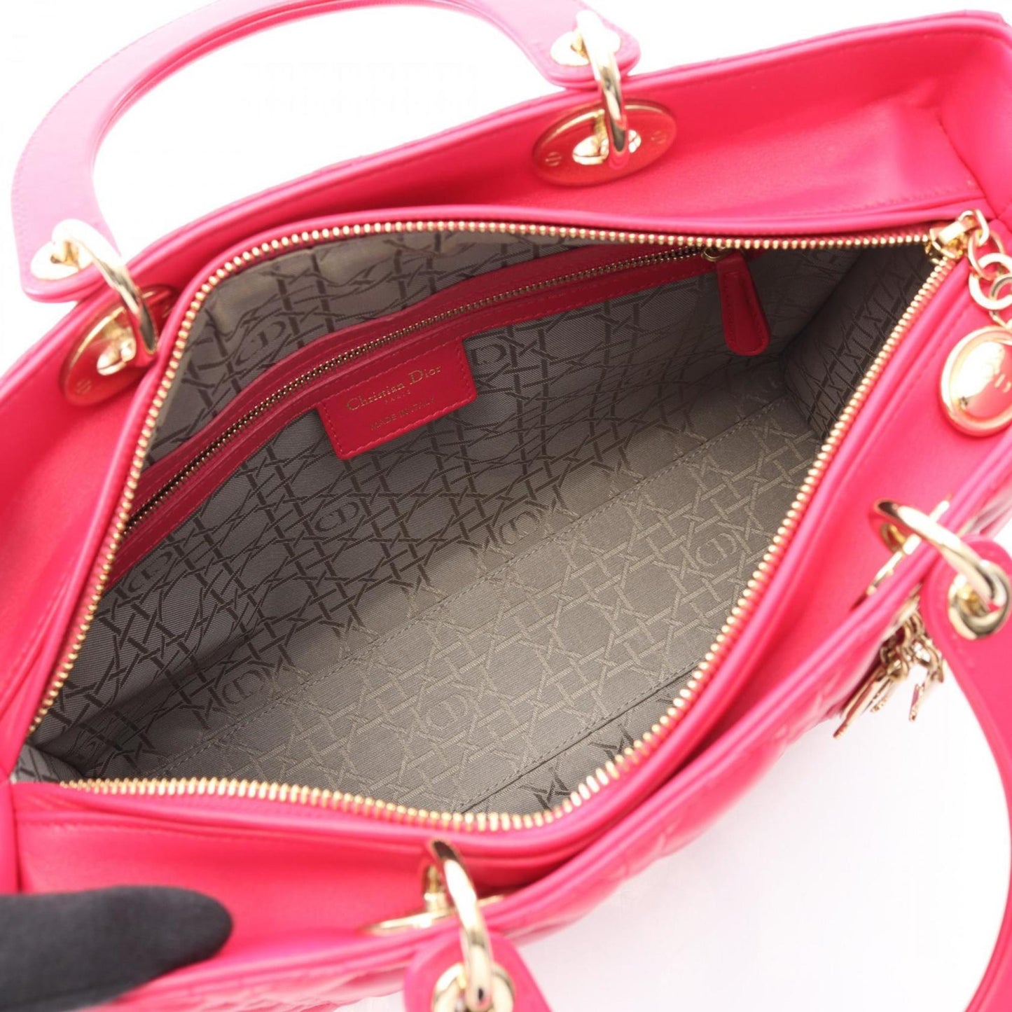 Christian Dior Pink Leather Handbag ()