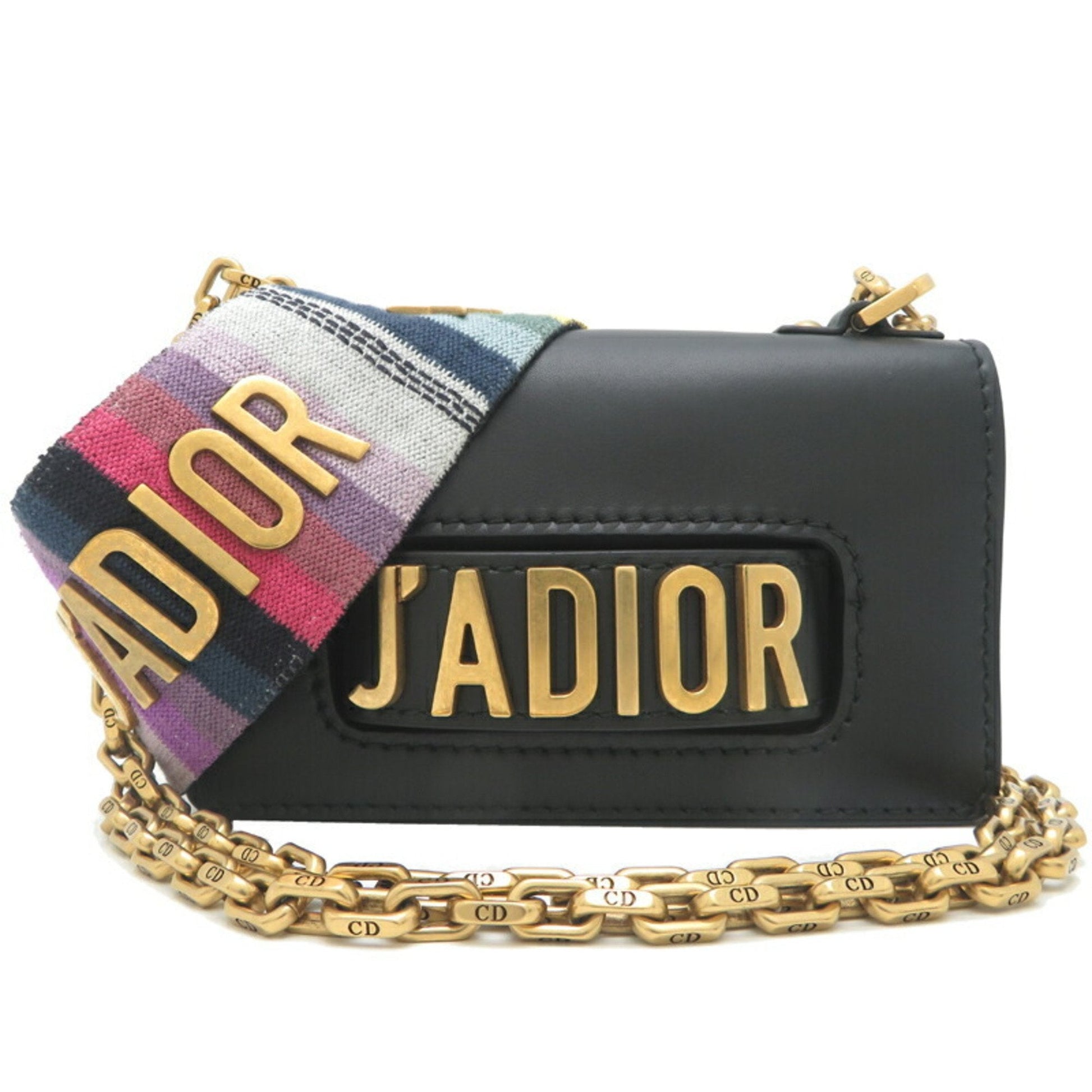 Christian Dior Black Leather Shoulder Bag ()