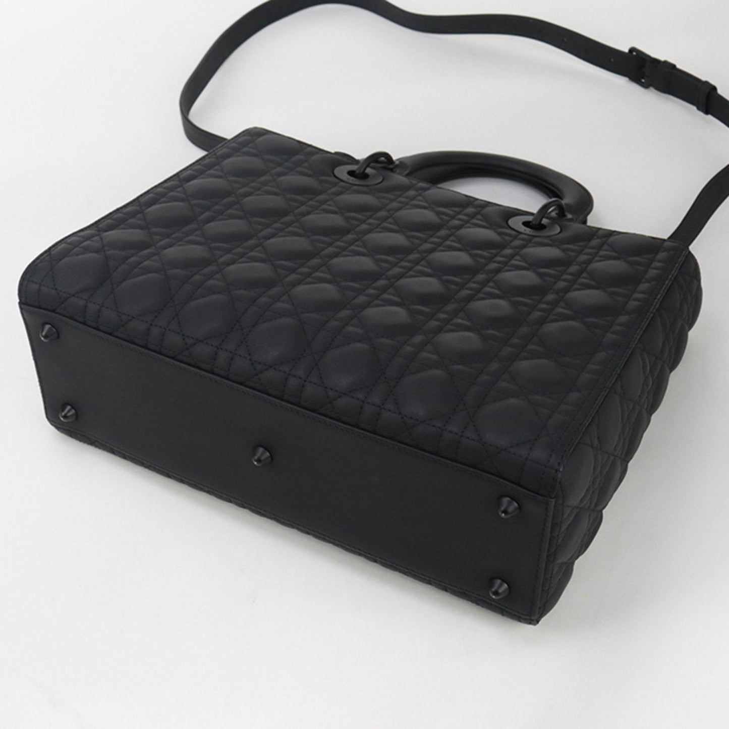 Christian Dior Black Leather Tote Bag ()