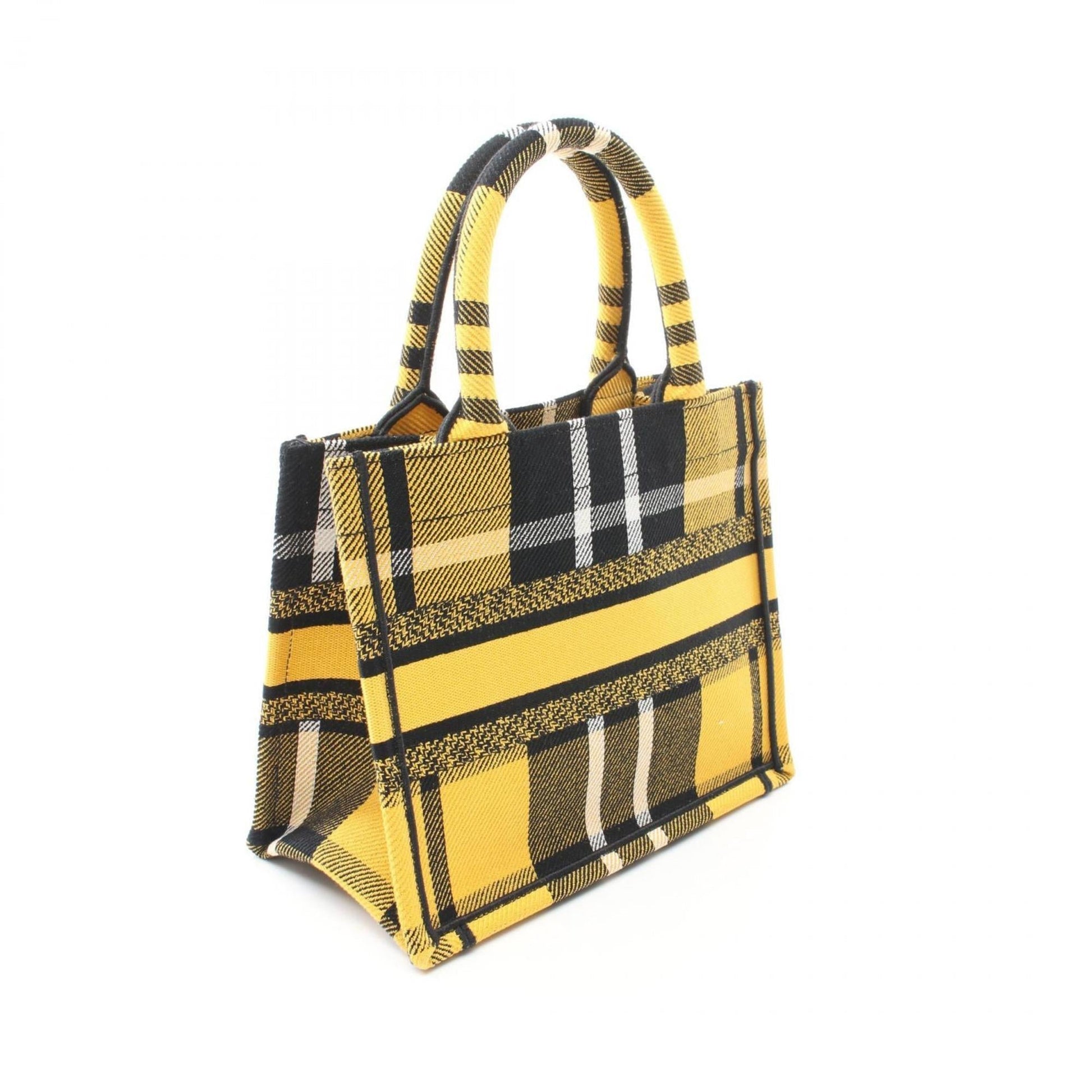 Christian Dior Black White Yellow Canvas Tote Bag ()