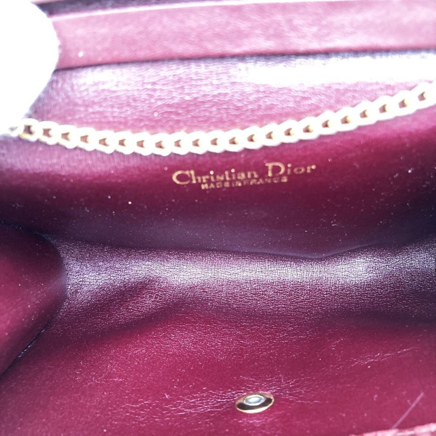 Christian Dior Red Color Canvas Pouch Shoulder Bag ()