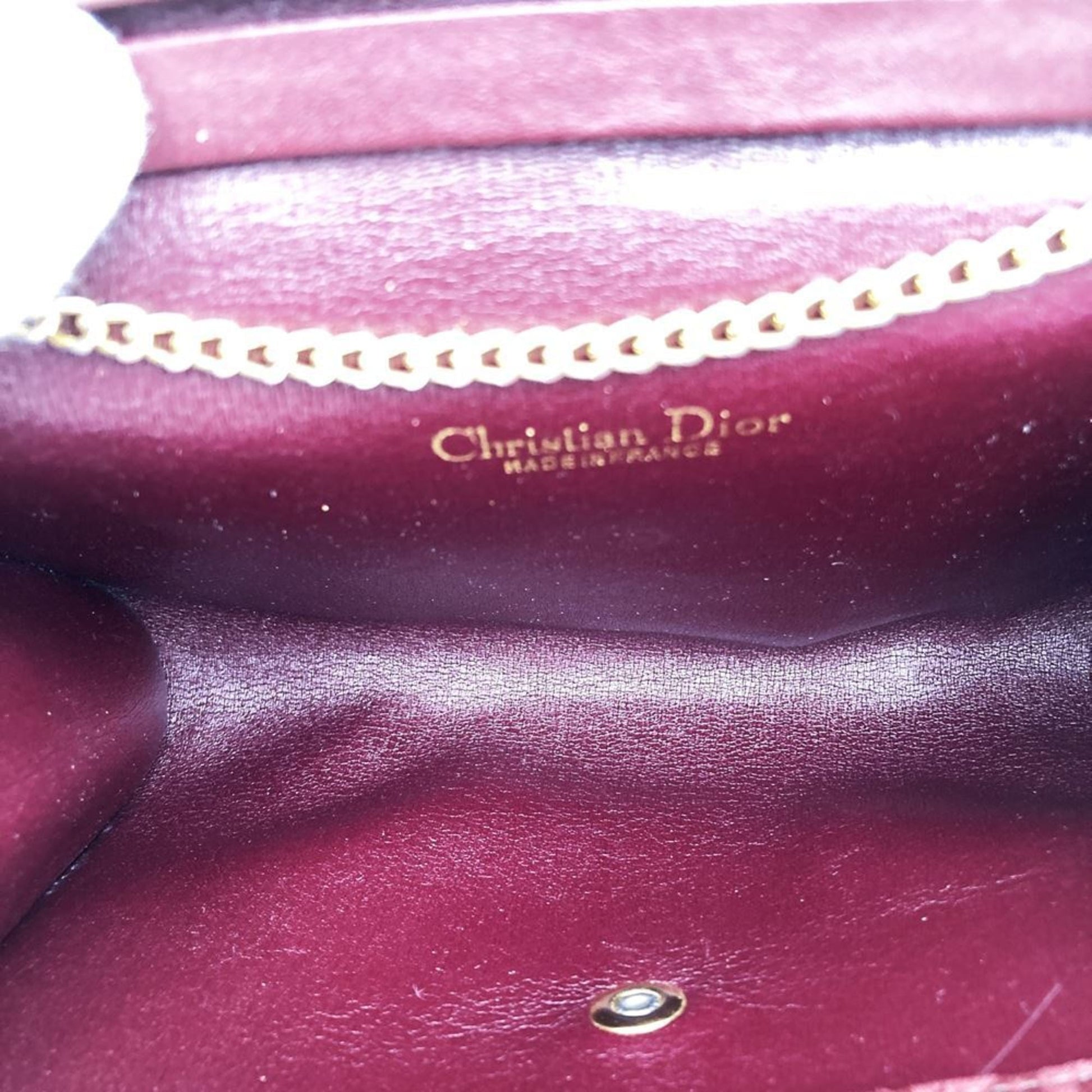 Christian Dior Red Color Canvas Pouch Shoulder Bag ()