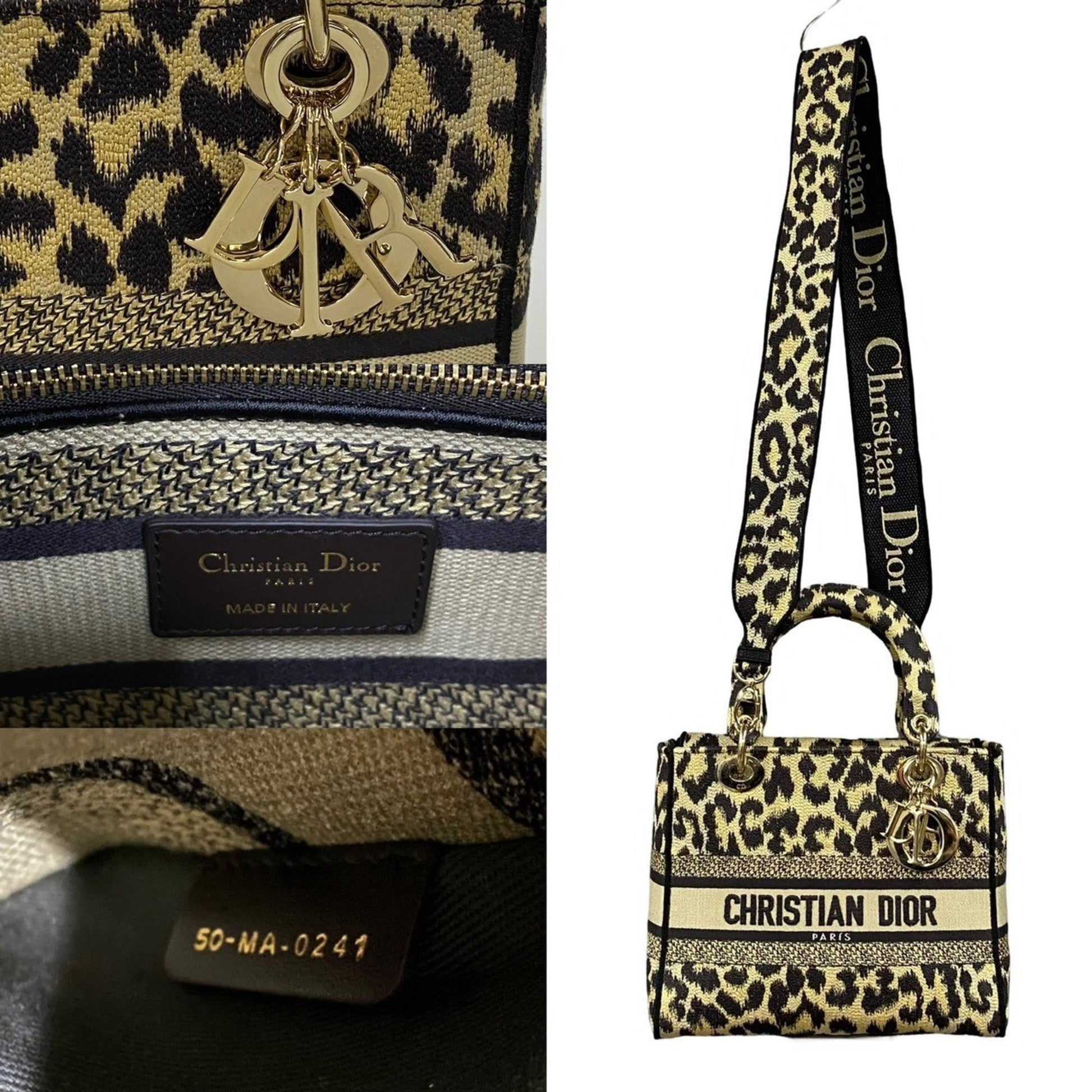 Christian Dior Beige Brown Canvas Handbag Shoulder Bag ()
