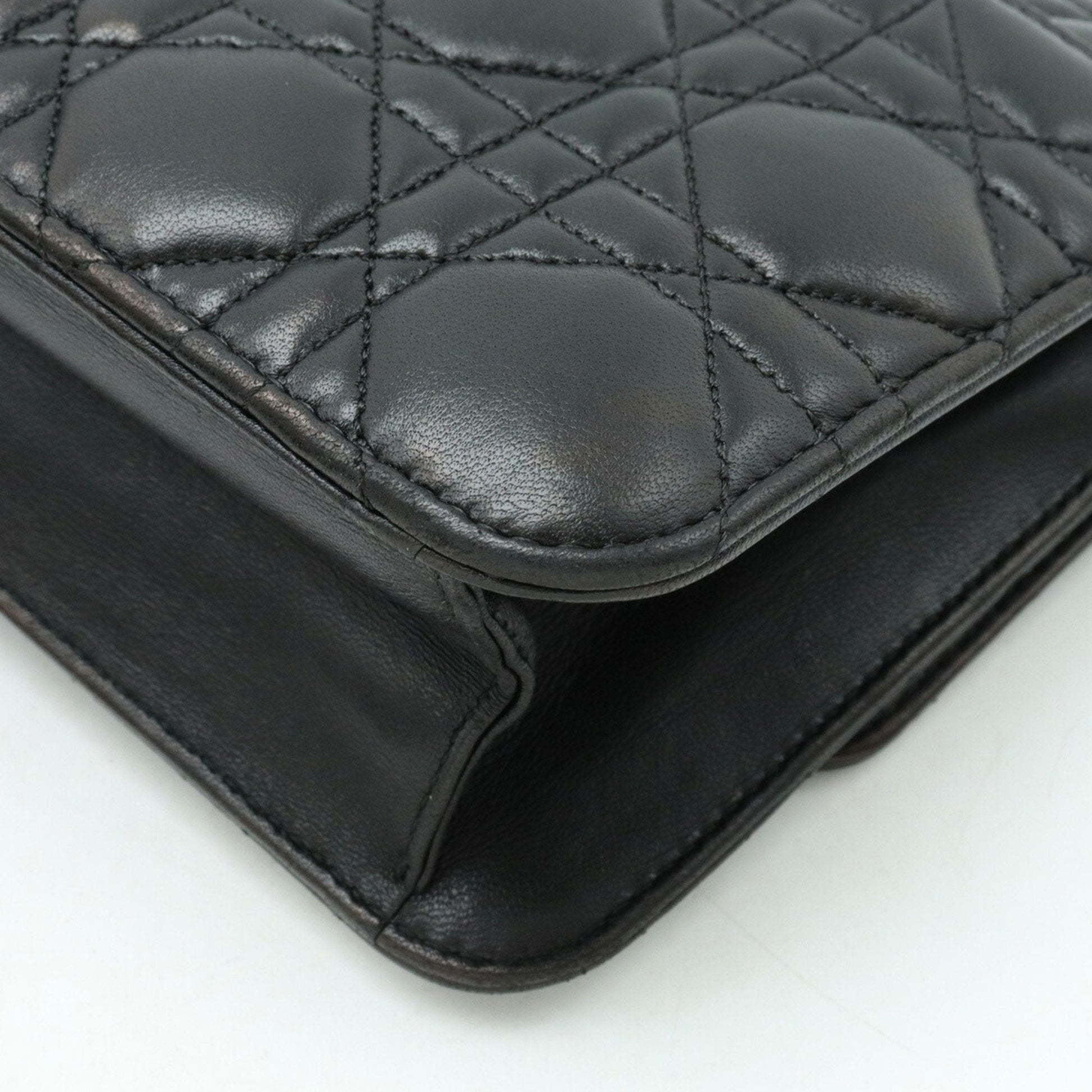 Christian Dior Miss Dior Black Leather Clutch Bag ()