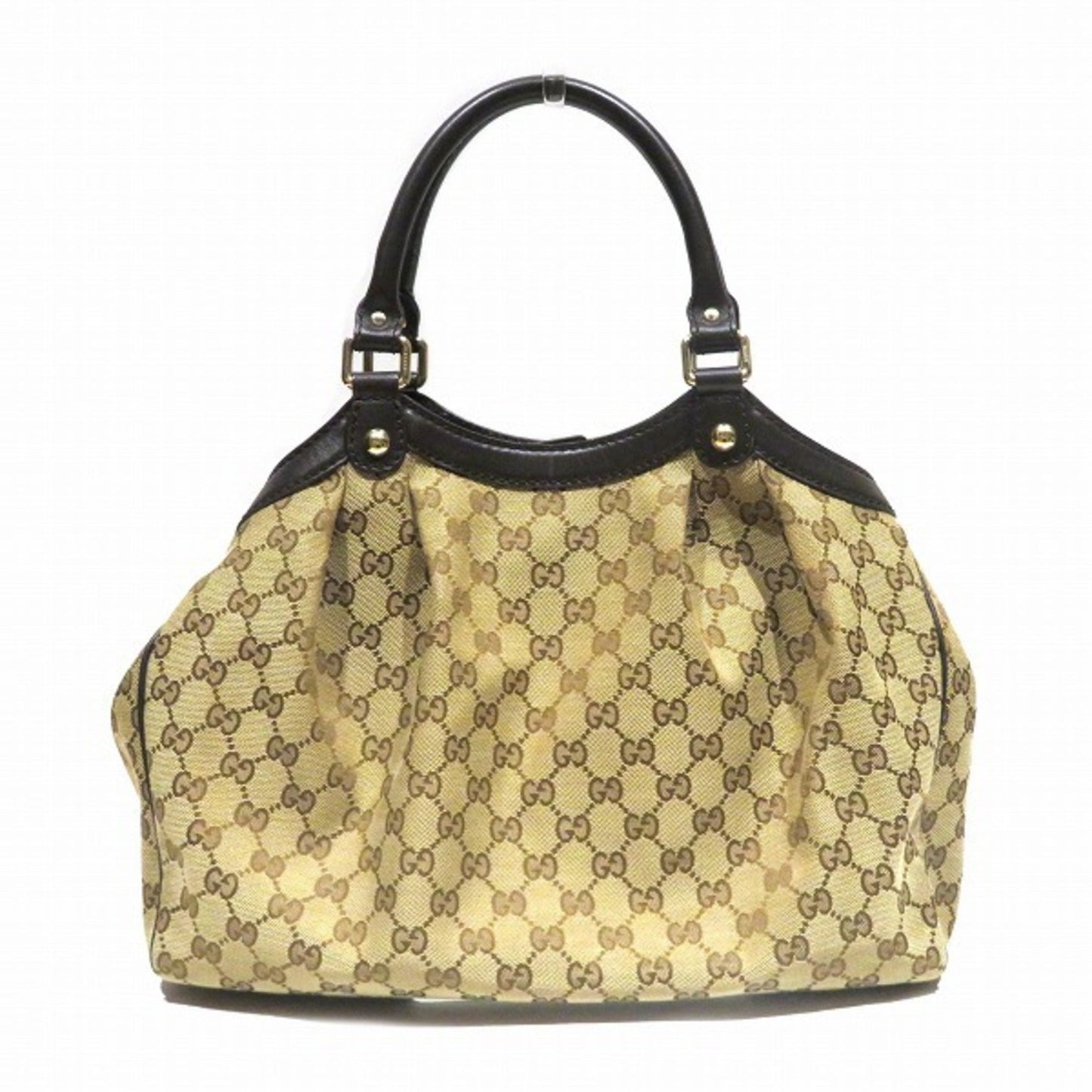 Gucci Leather Canvas Shoulder Bag