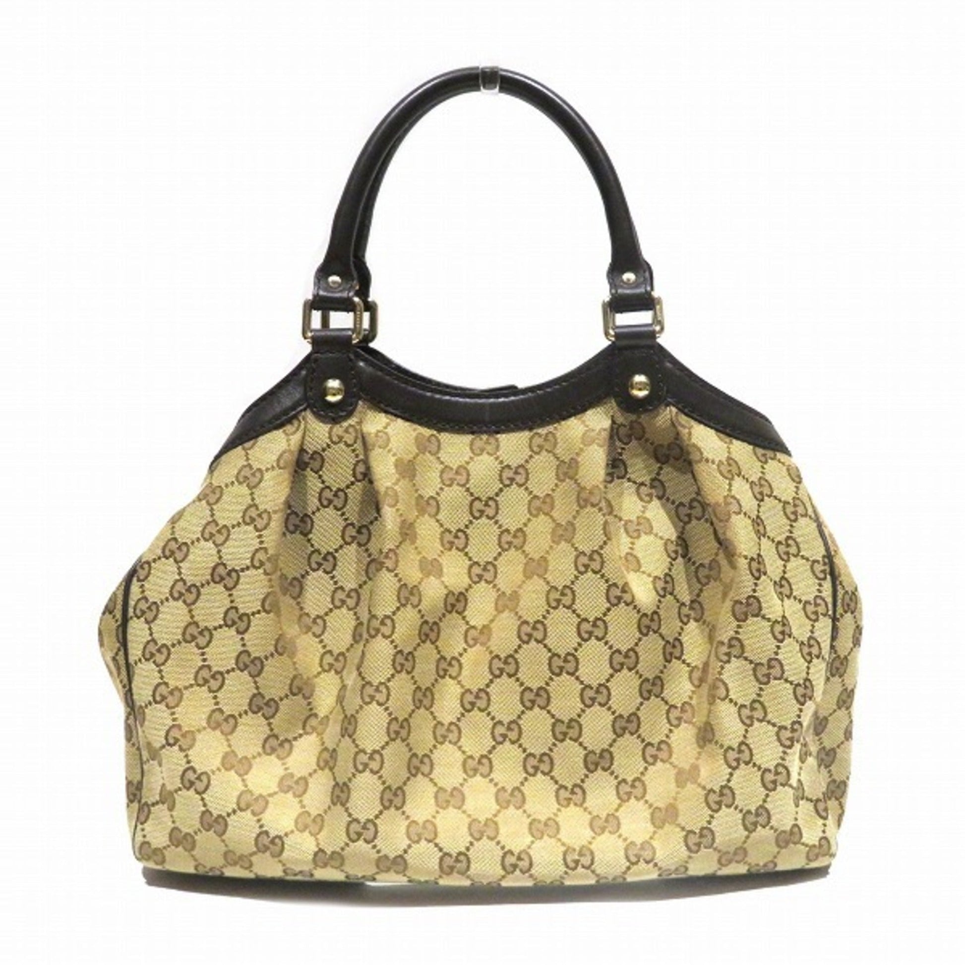 Gucci Leather Canvas Shoulder Bag
