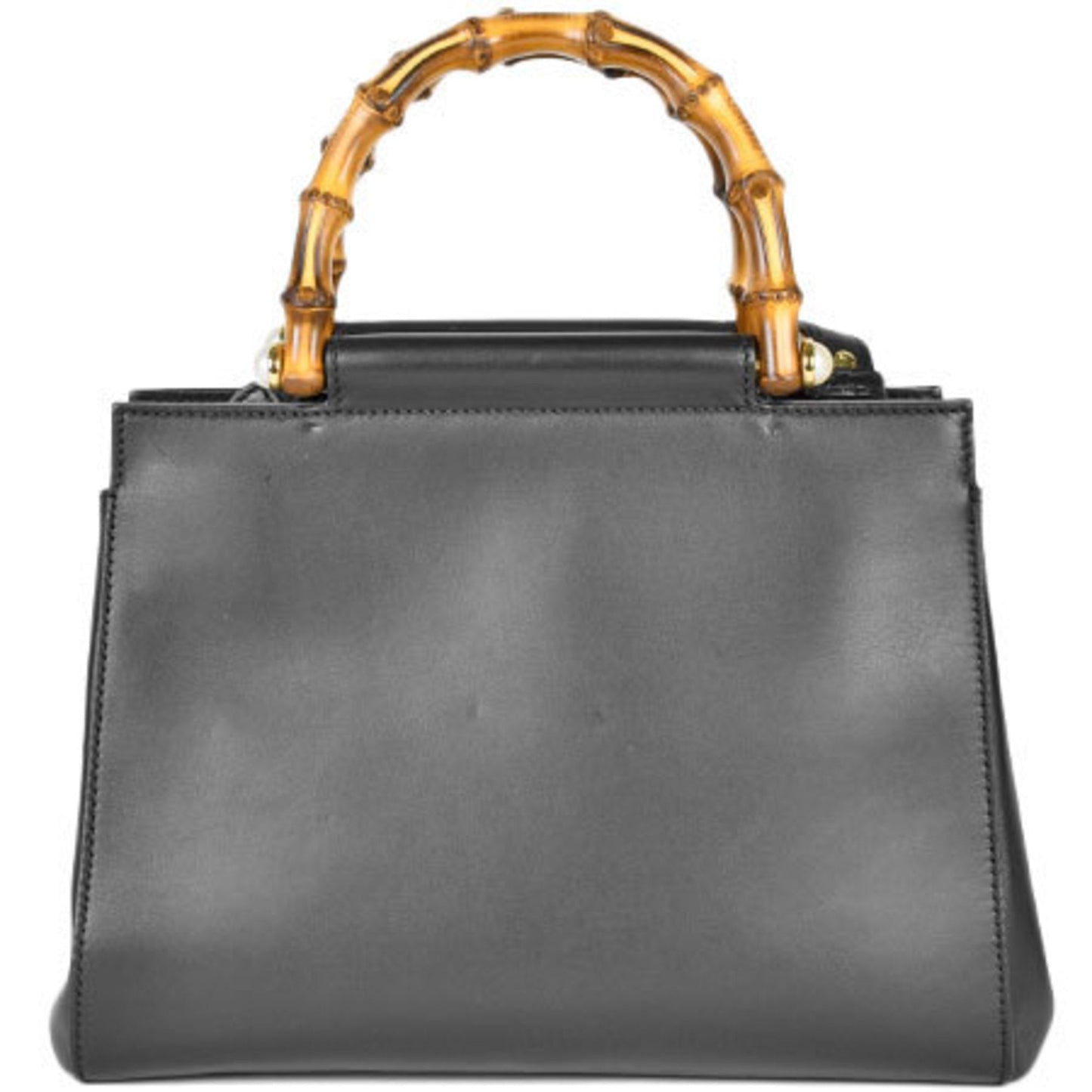 Gucci Bamboo Black Leather Shoulder Bag Style 8