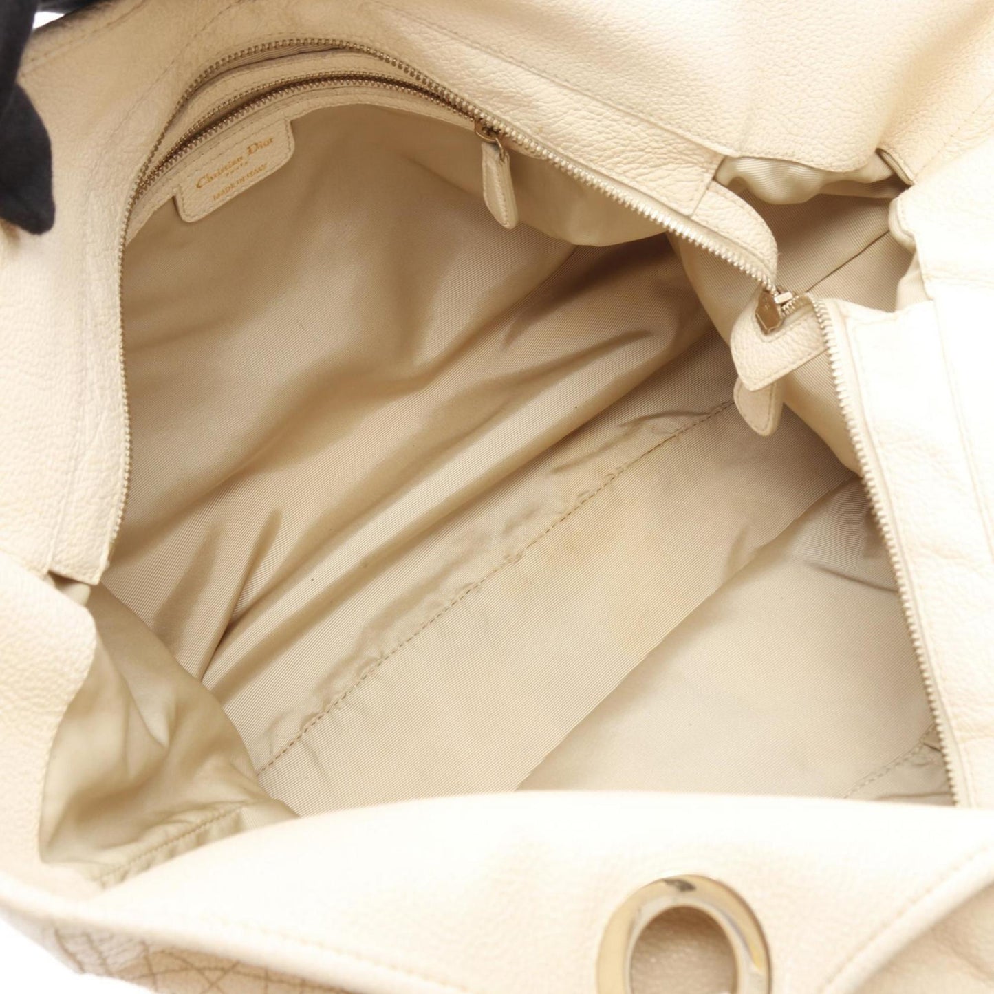 Christian Dior Beige Leather Tote Bag ()