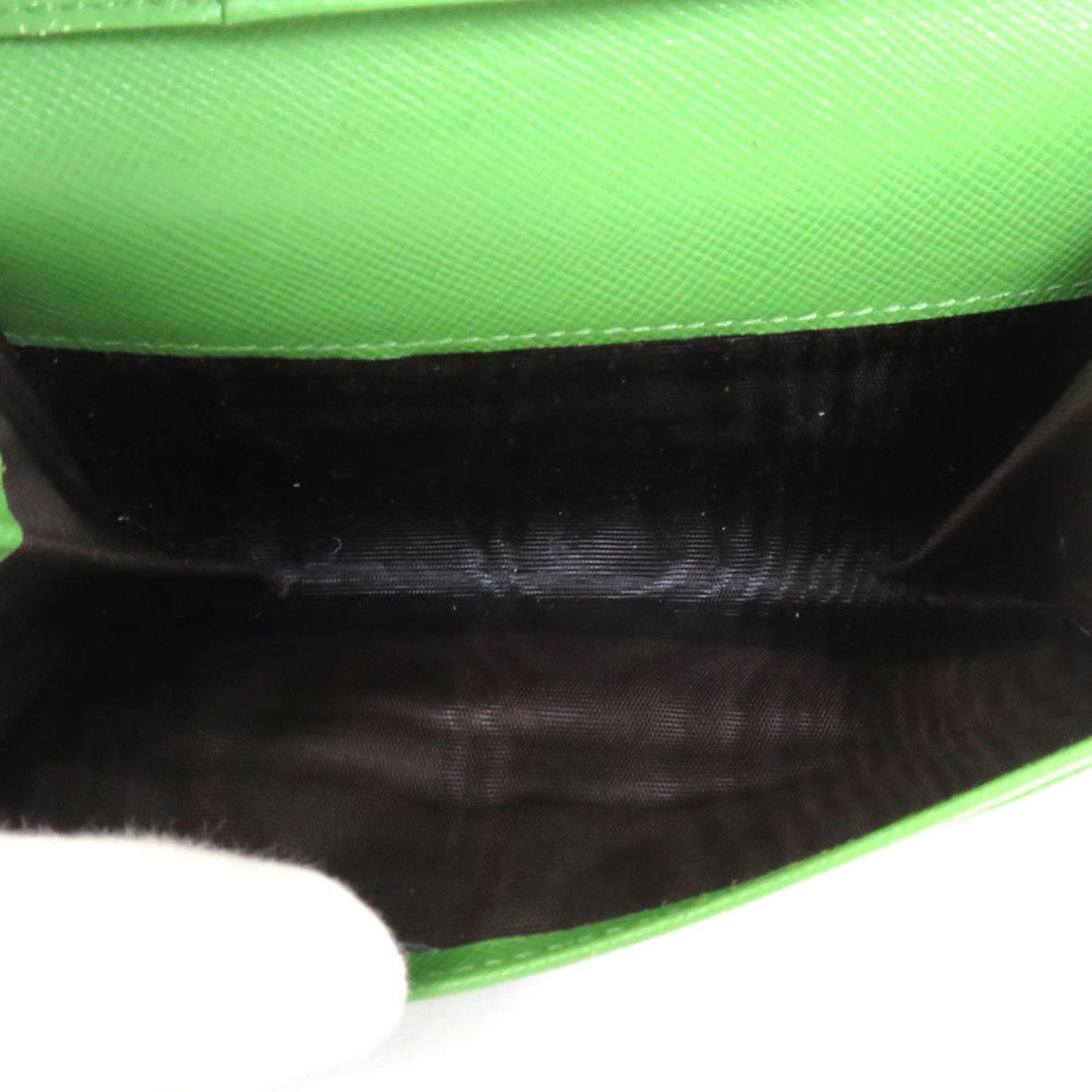 Prada coin case leather light green unisex Luxury Handbag