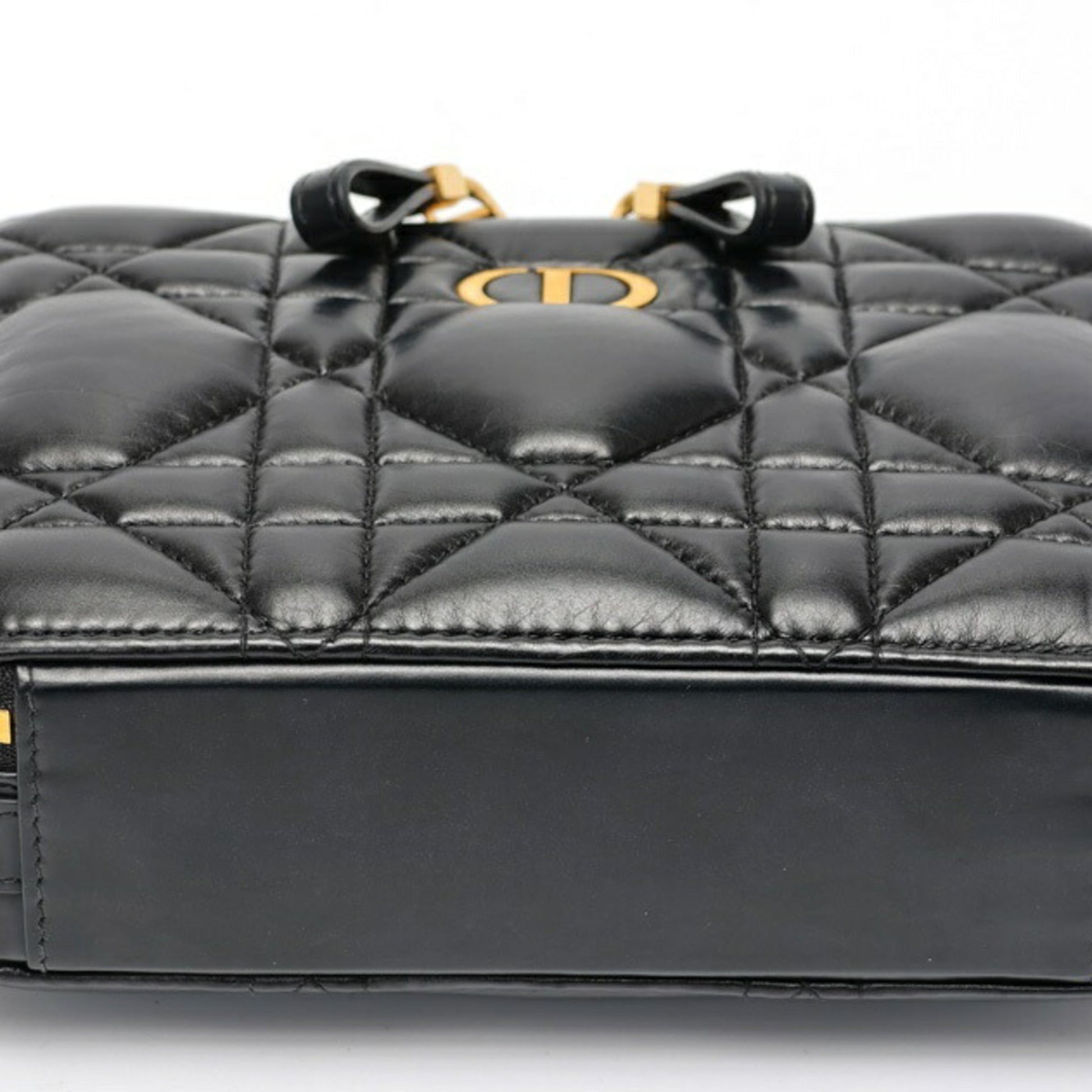 Christian Dior Black Quilting Leather Handbag ()