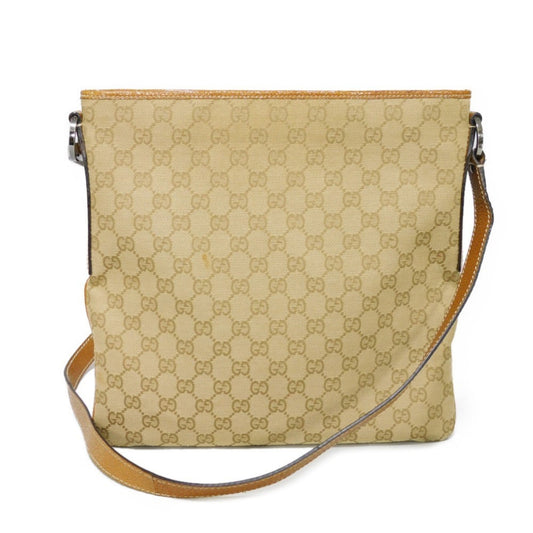 Gucci Leather Canvas Shoulder Bag