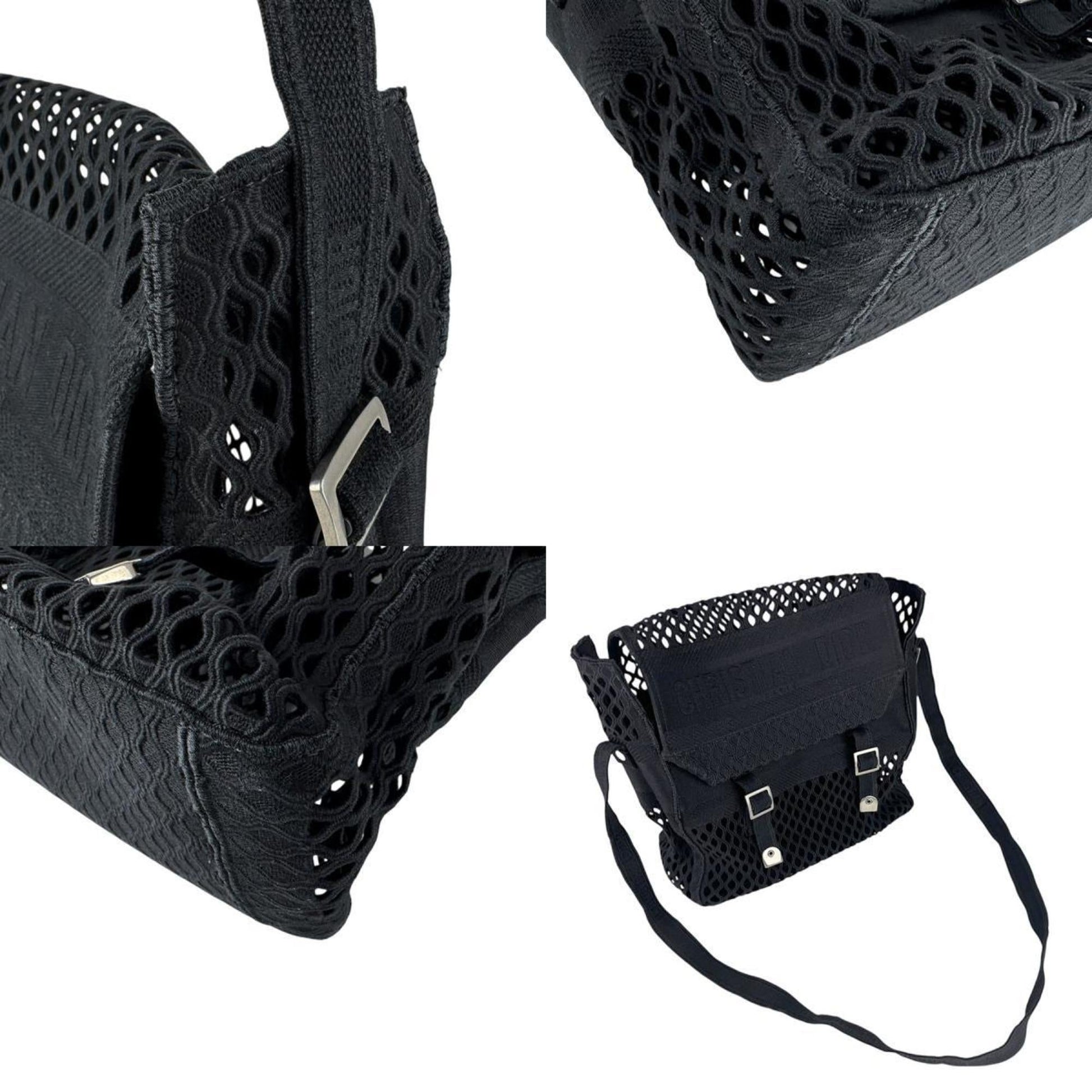Christian Dior Black Canvas Shoulder Bag ()