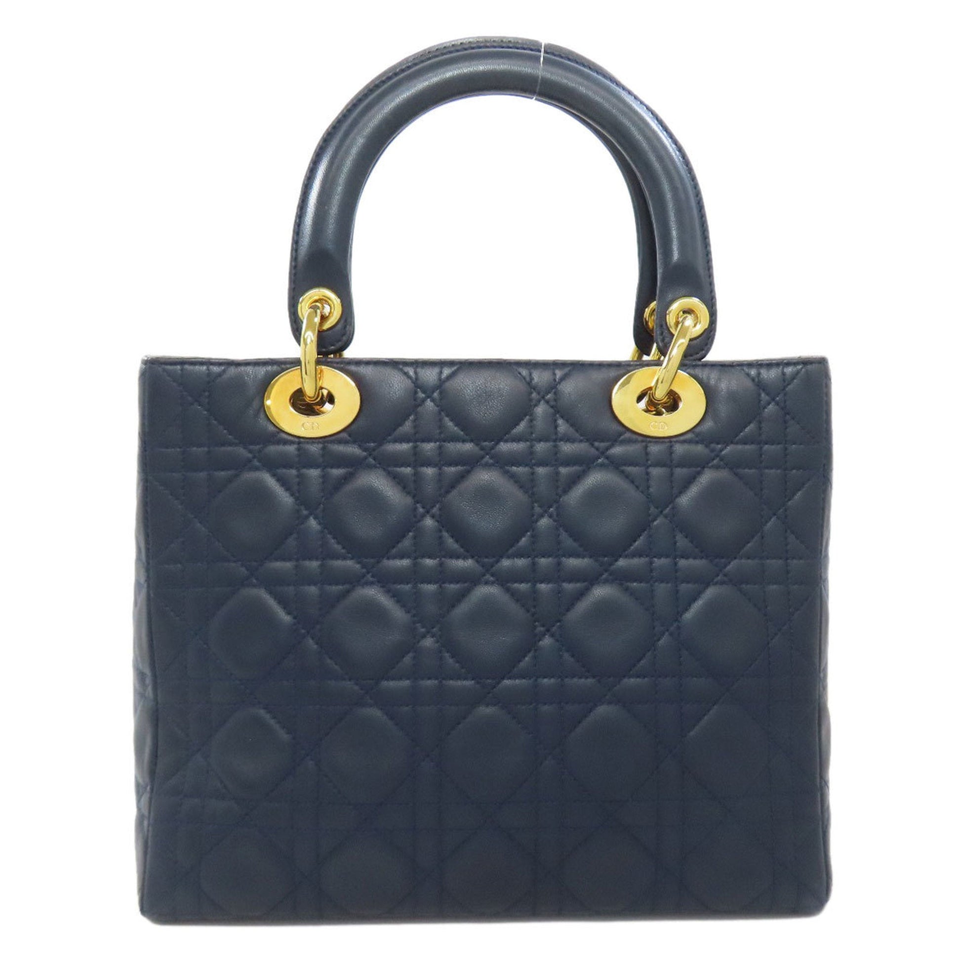 Christian Dior Navy Leather Handbag ()