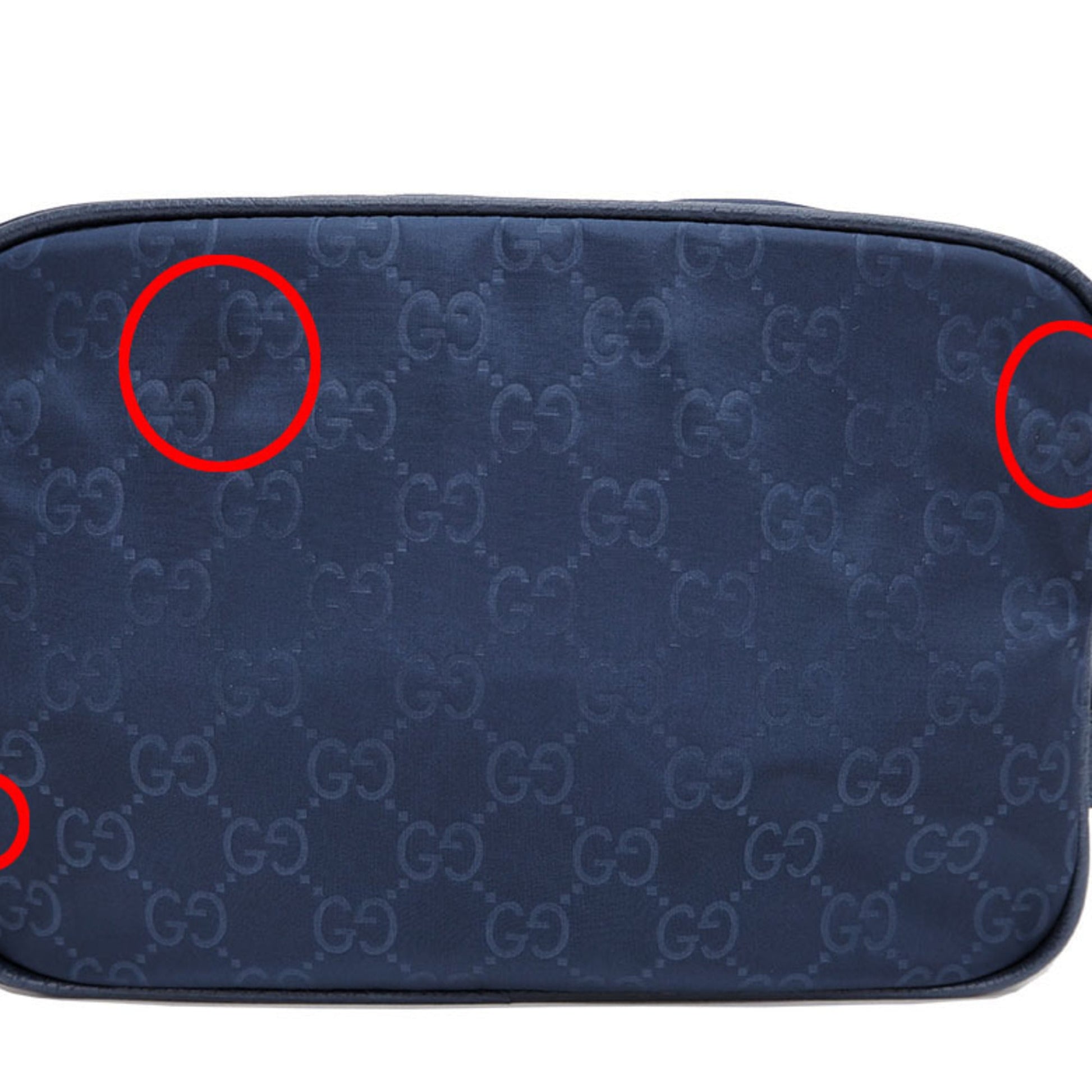 Gucci Navy Nylon Clutch