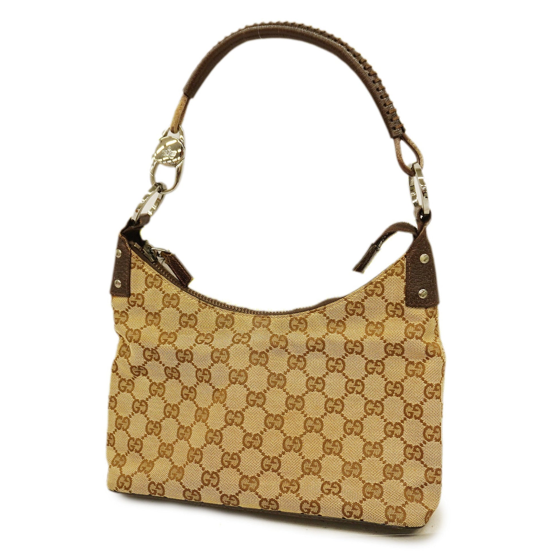 Gucci Leather Canvas Shoulder Bag