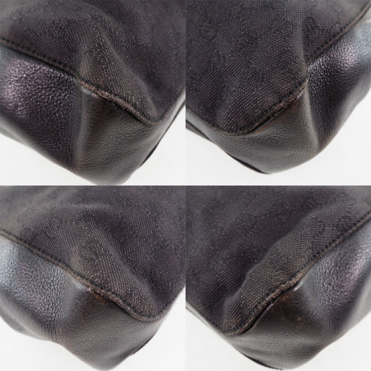 Gucci Lou Leather Canvas Tote