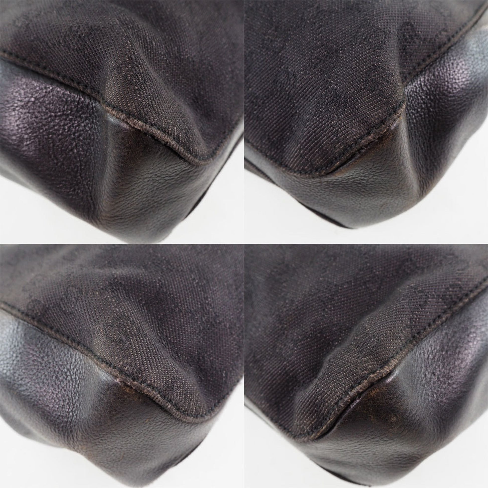 Gucci Lou Leather Canvas Tote