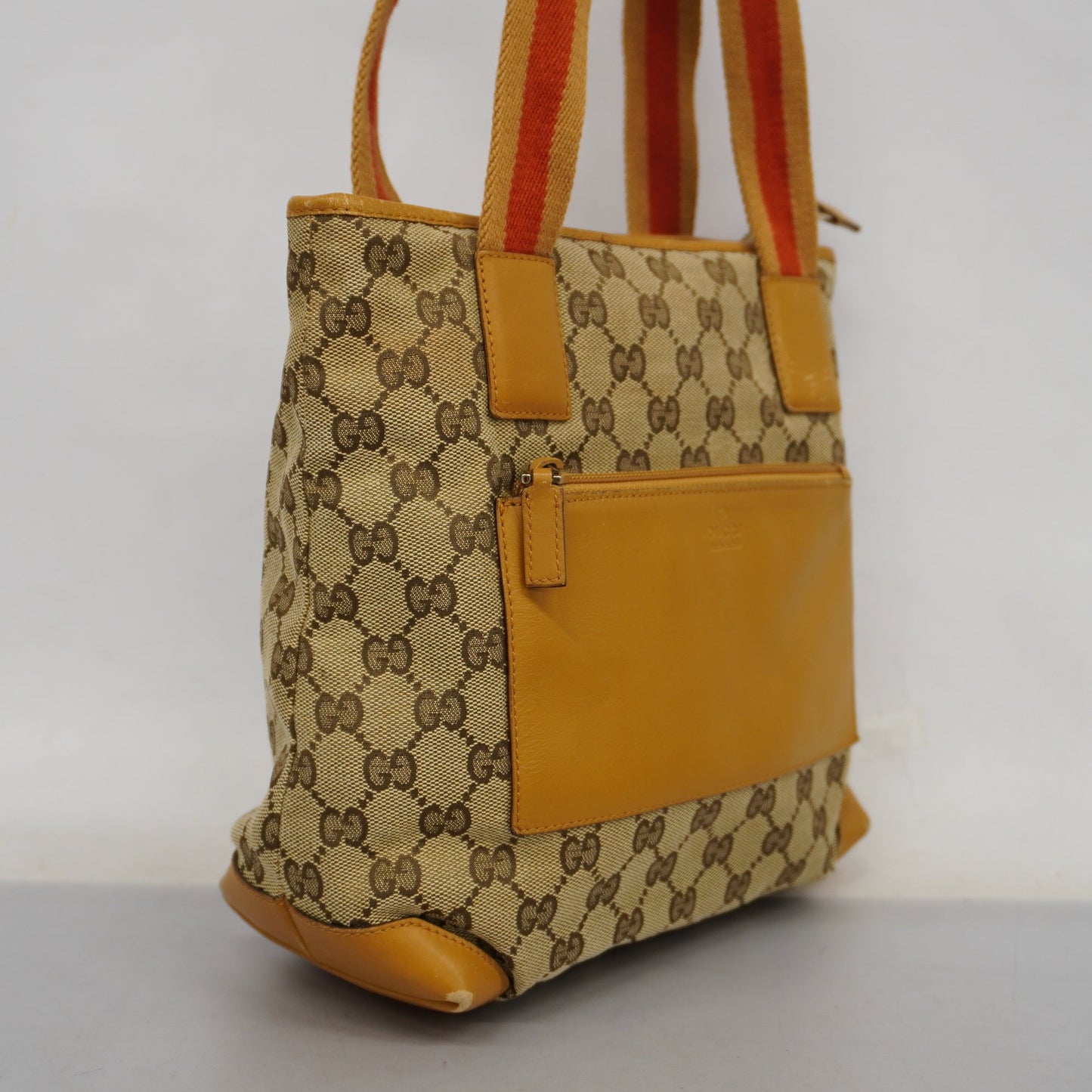 Gucci Leather Canvas Tote