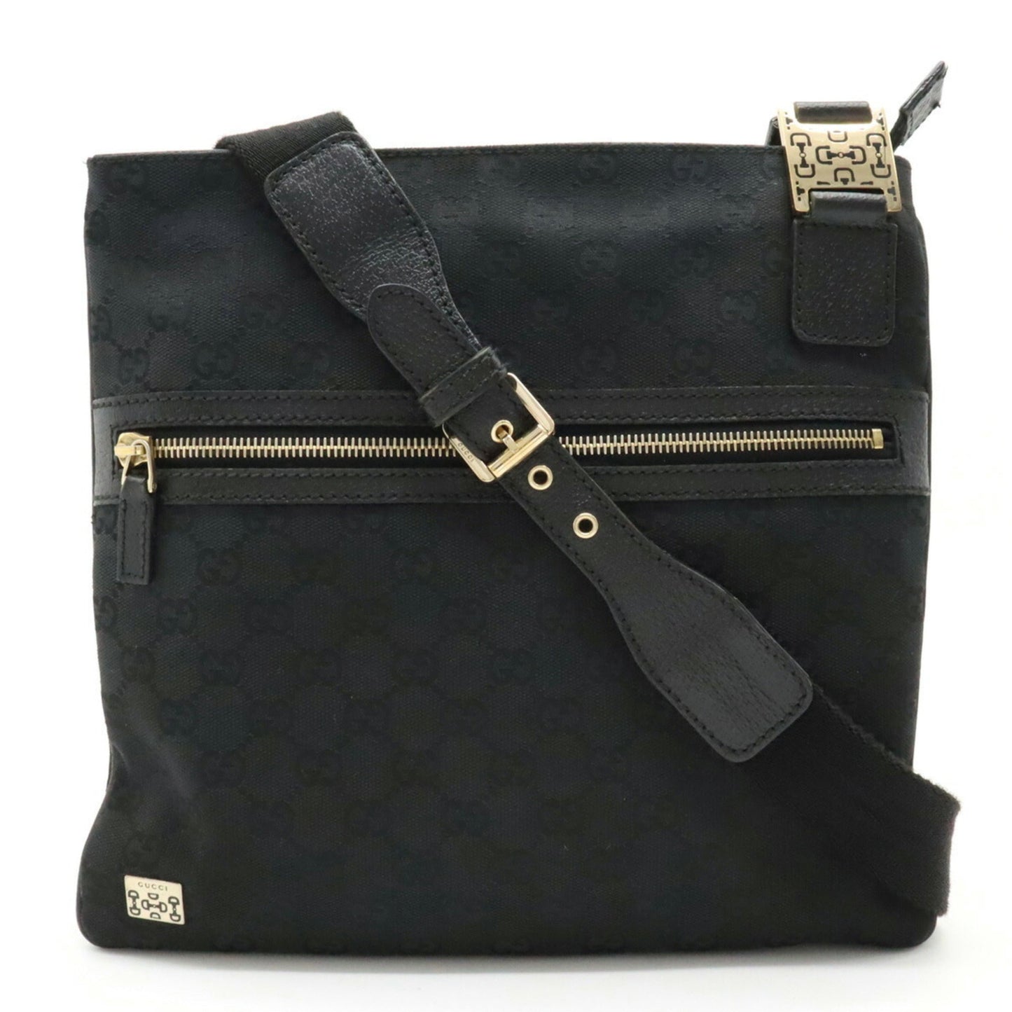 Gucci Leather Canvas Shoulder Bag