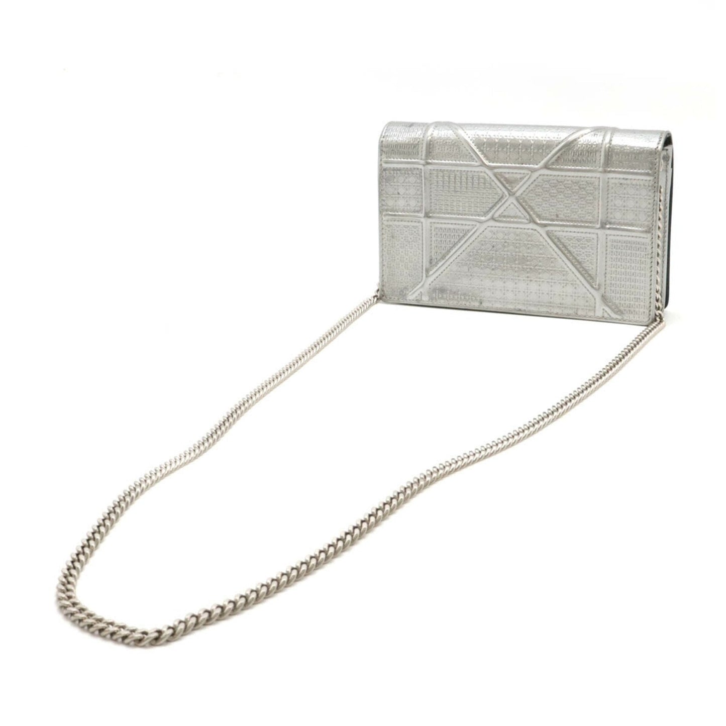 Christian Dior Silver Patent Leather Clutch Bag Pochette ()