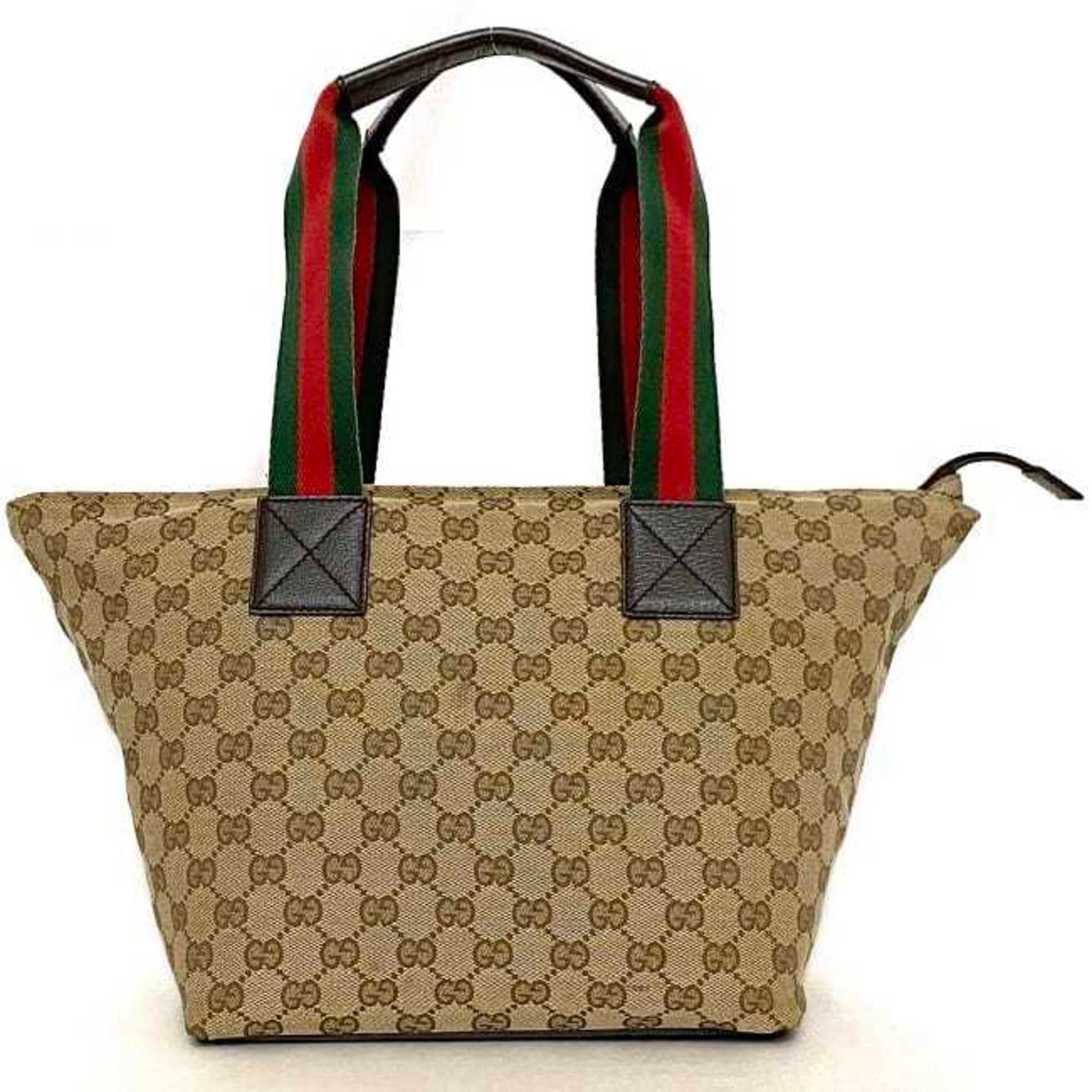 Gucci Leather Canvas Tote