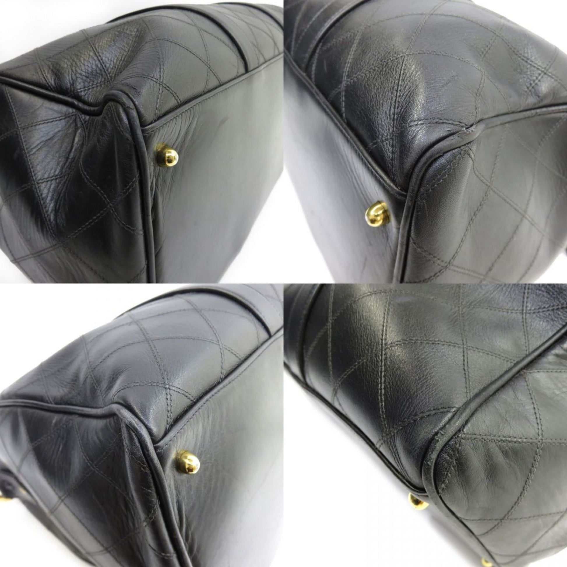 CHANEL Bicolor Boston Bag Handbag