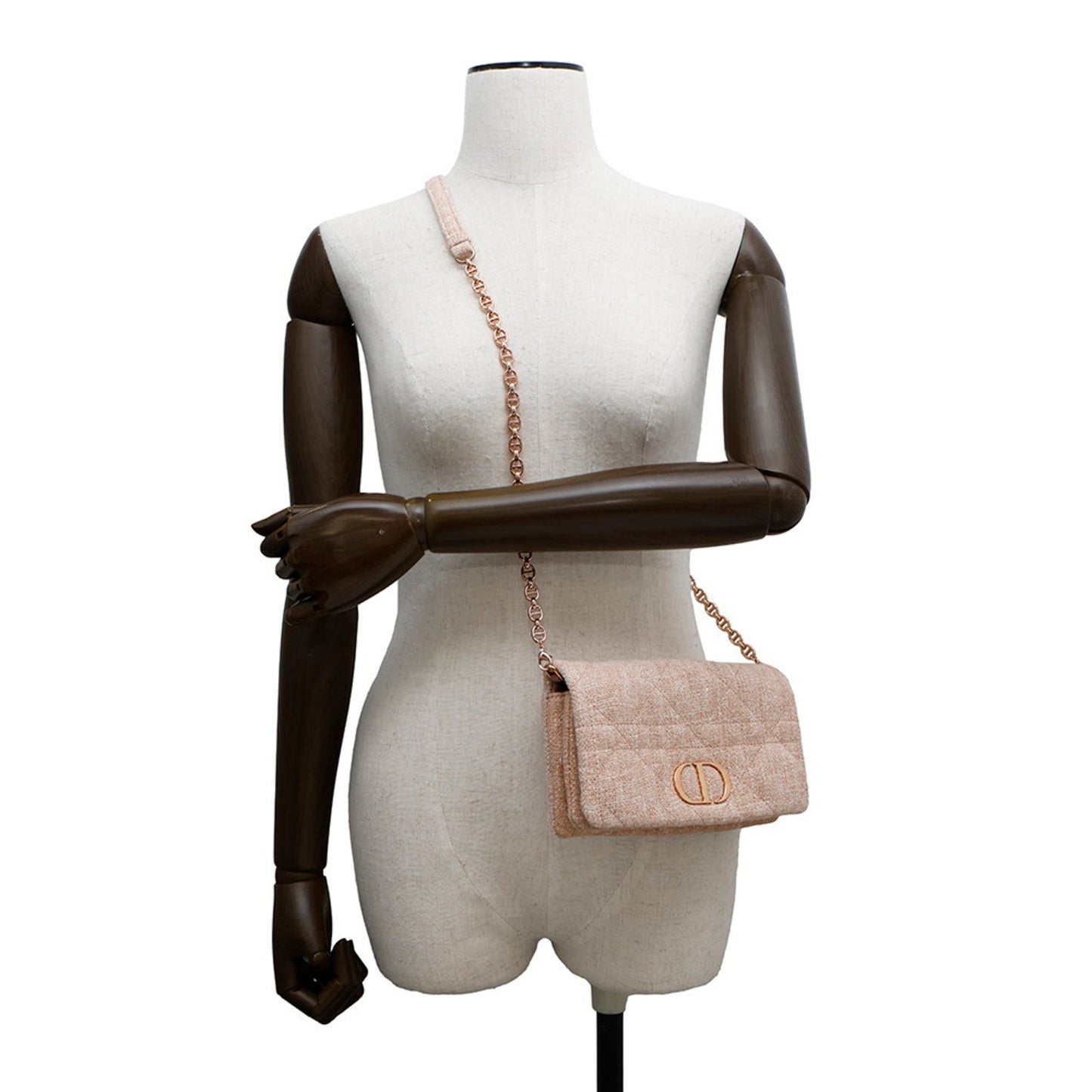 Christian Dior Pink Tweed Shoulder Bag ()