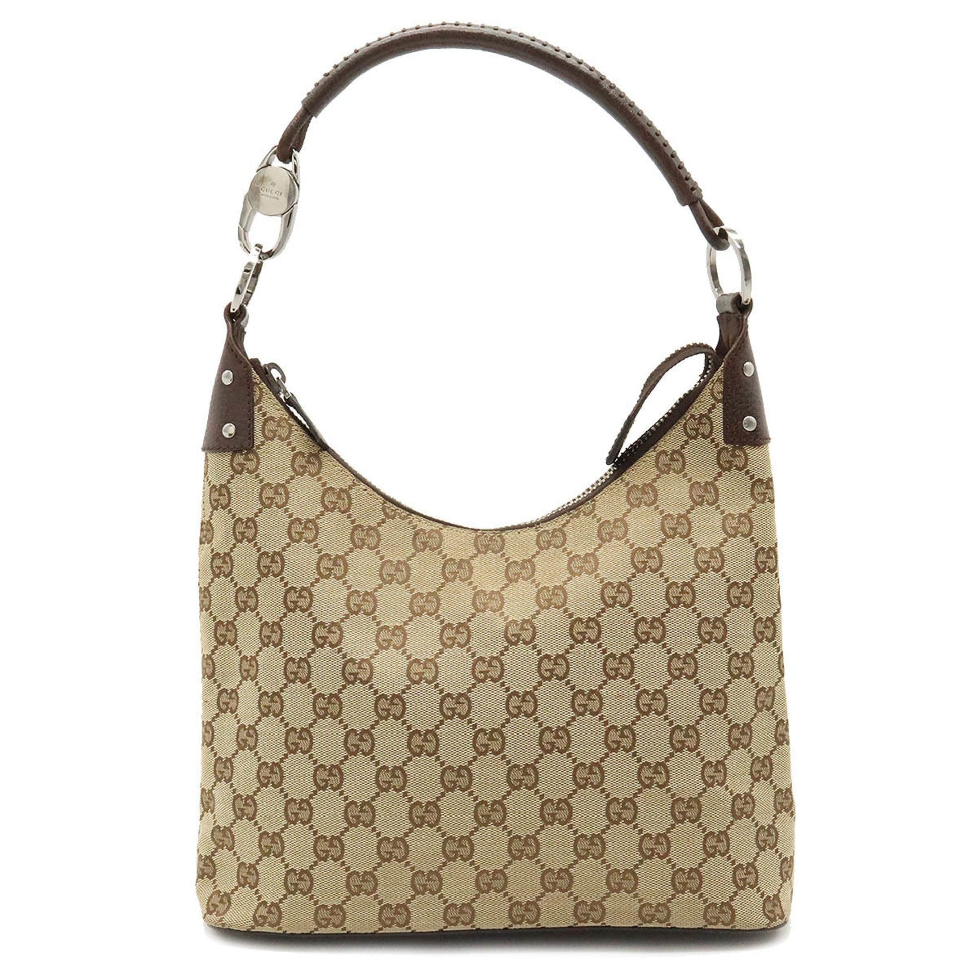Gucci Leather Canvas Shoulder Bag
