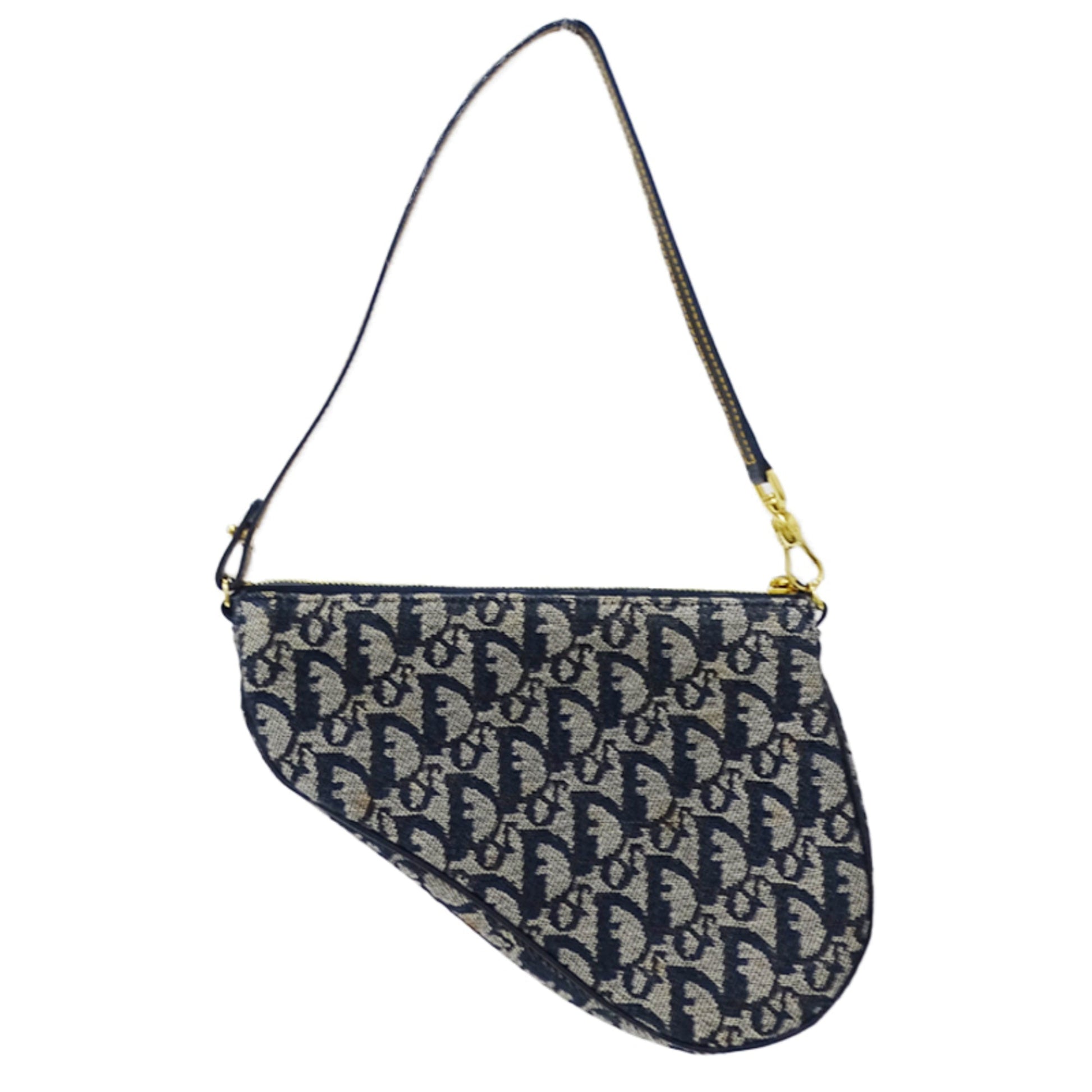 Christian Dior Blue Jacquard Shoulder Bag ()