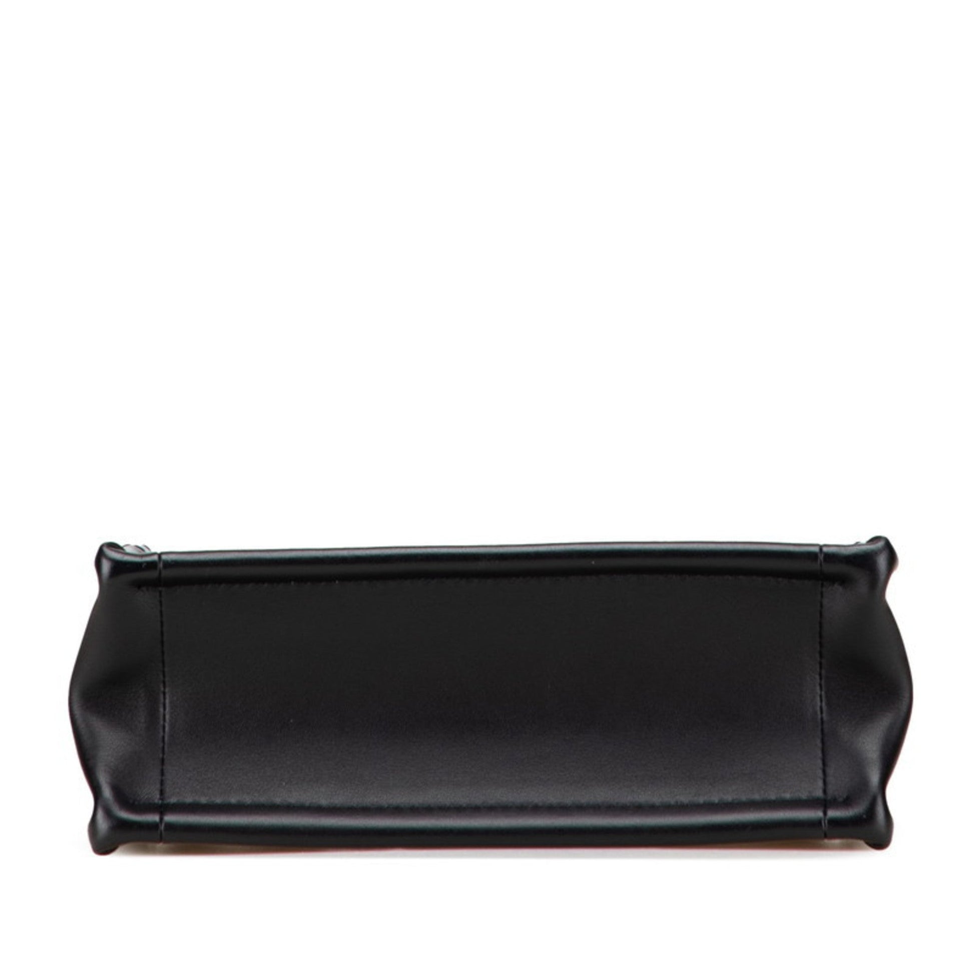 Christian Dior Black Leather Handbag Shoulder Bag ()