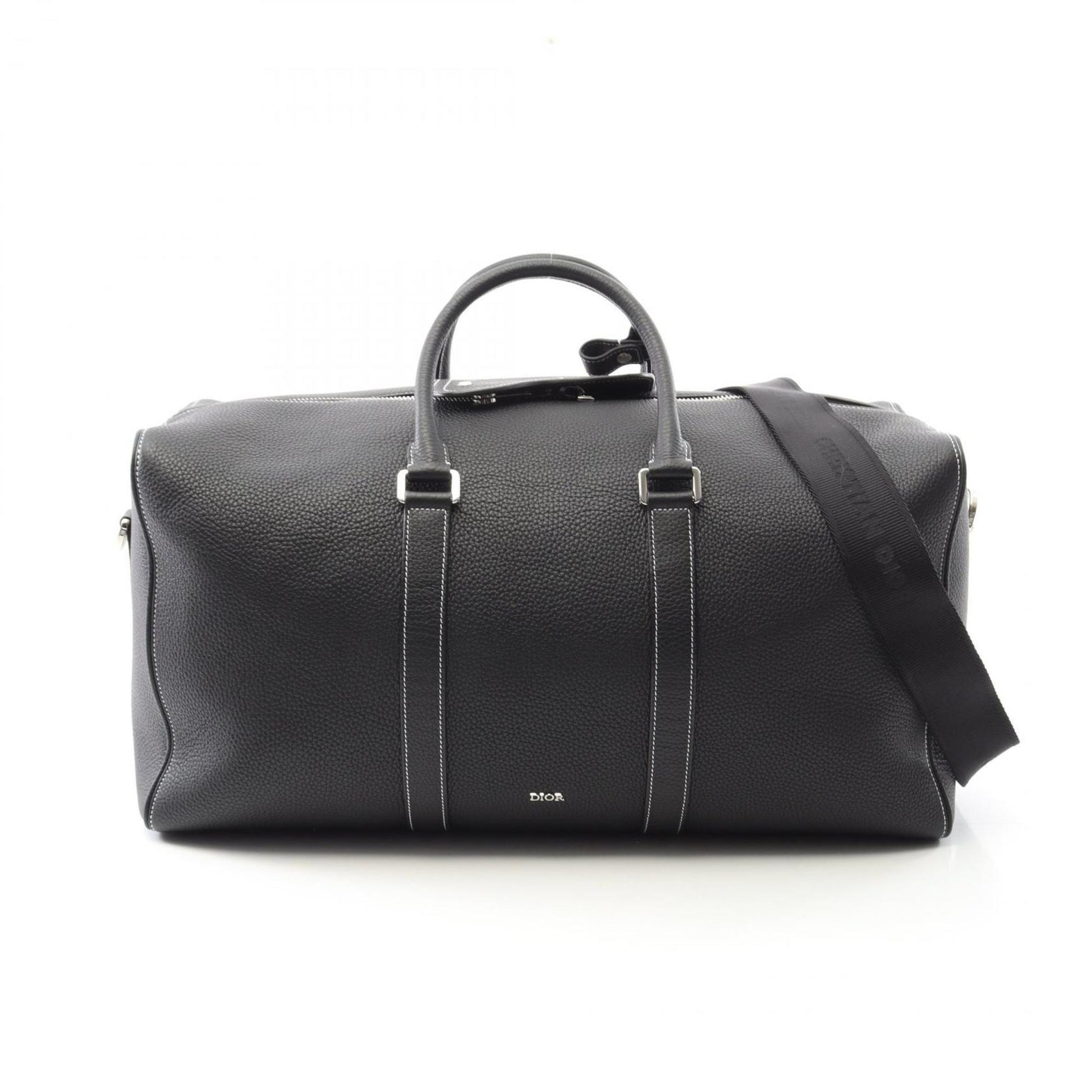 Christian Dior Black Leather Boston Bag ()