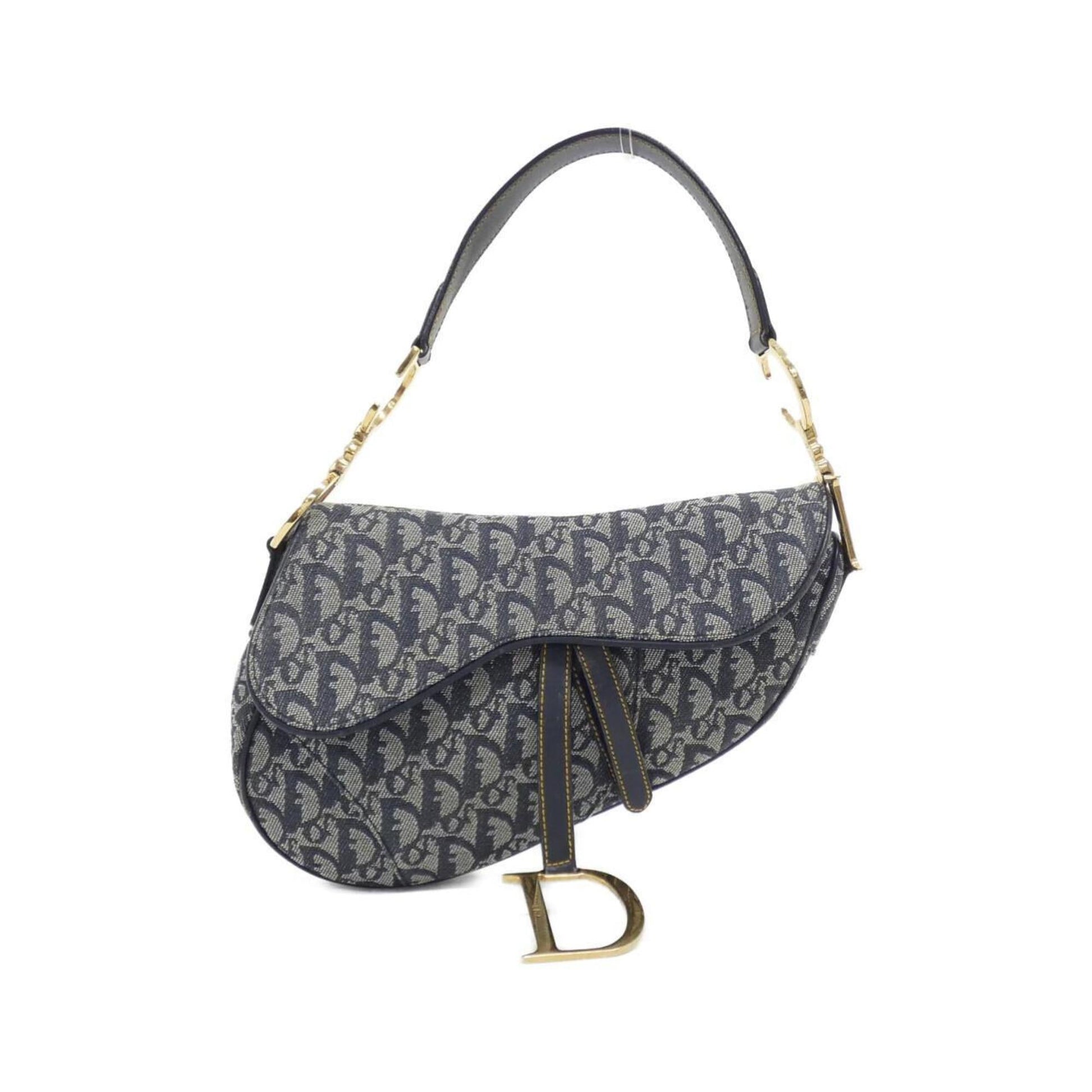 Christian Dior Blue Canvas Shoulder Bag ()