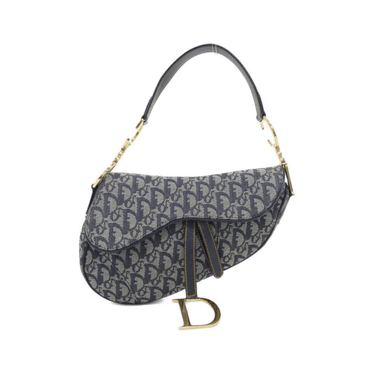 Christian Dior Blue Canvas Shoulder Bag ()