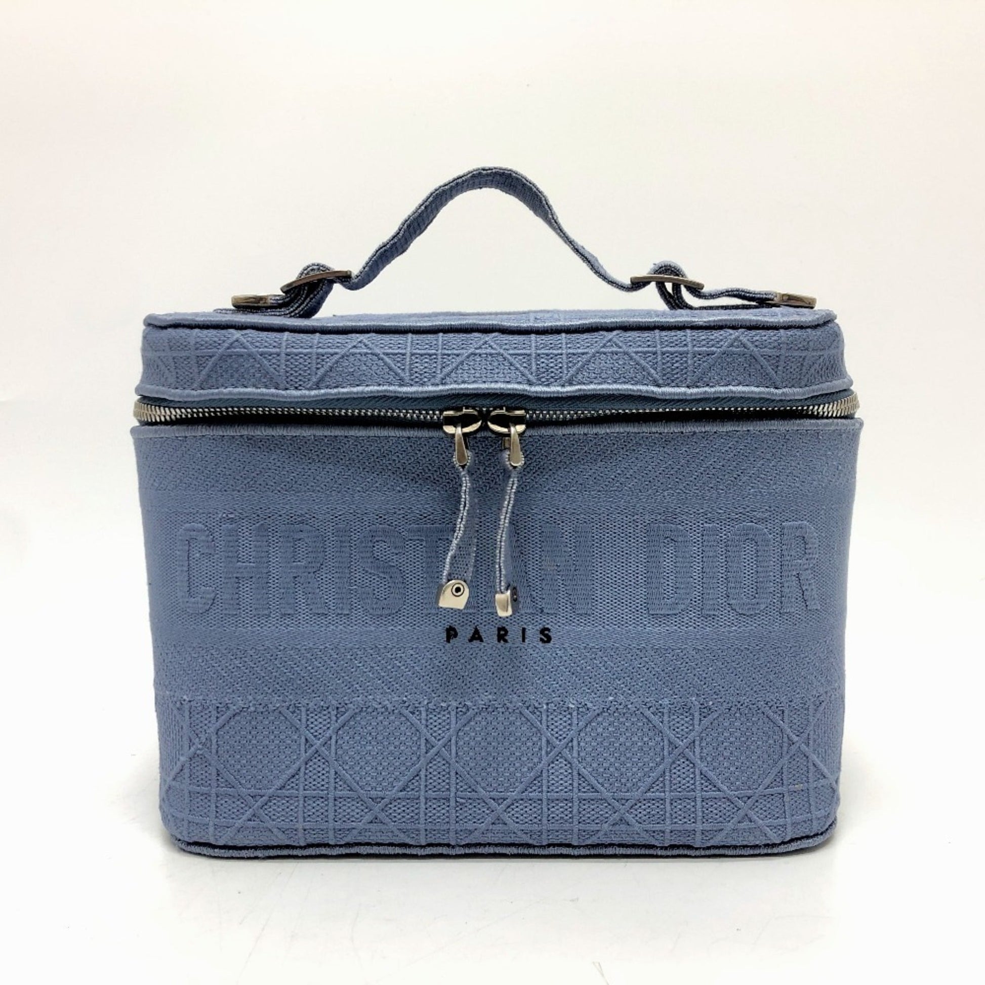 Christian Dior Blue Canvas Vanity Bag ()