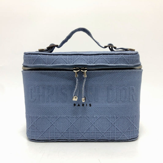 Christian Dior Blue Canvas Vanity Bag ()