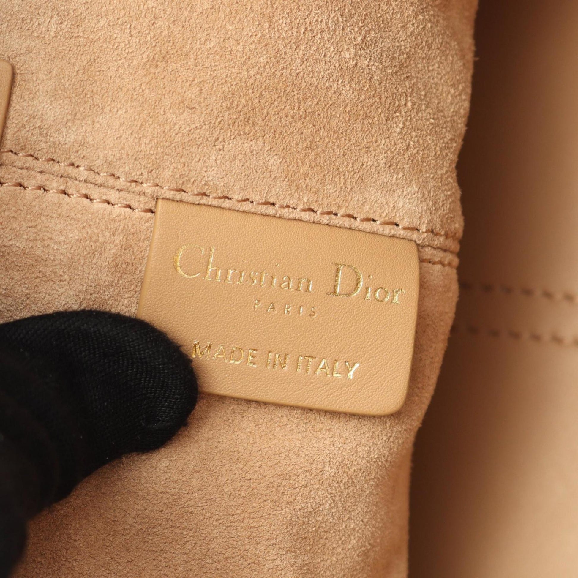 Christian Dior Beige Leather Handbag ()