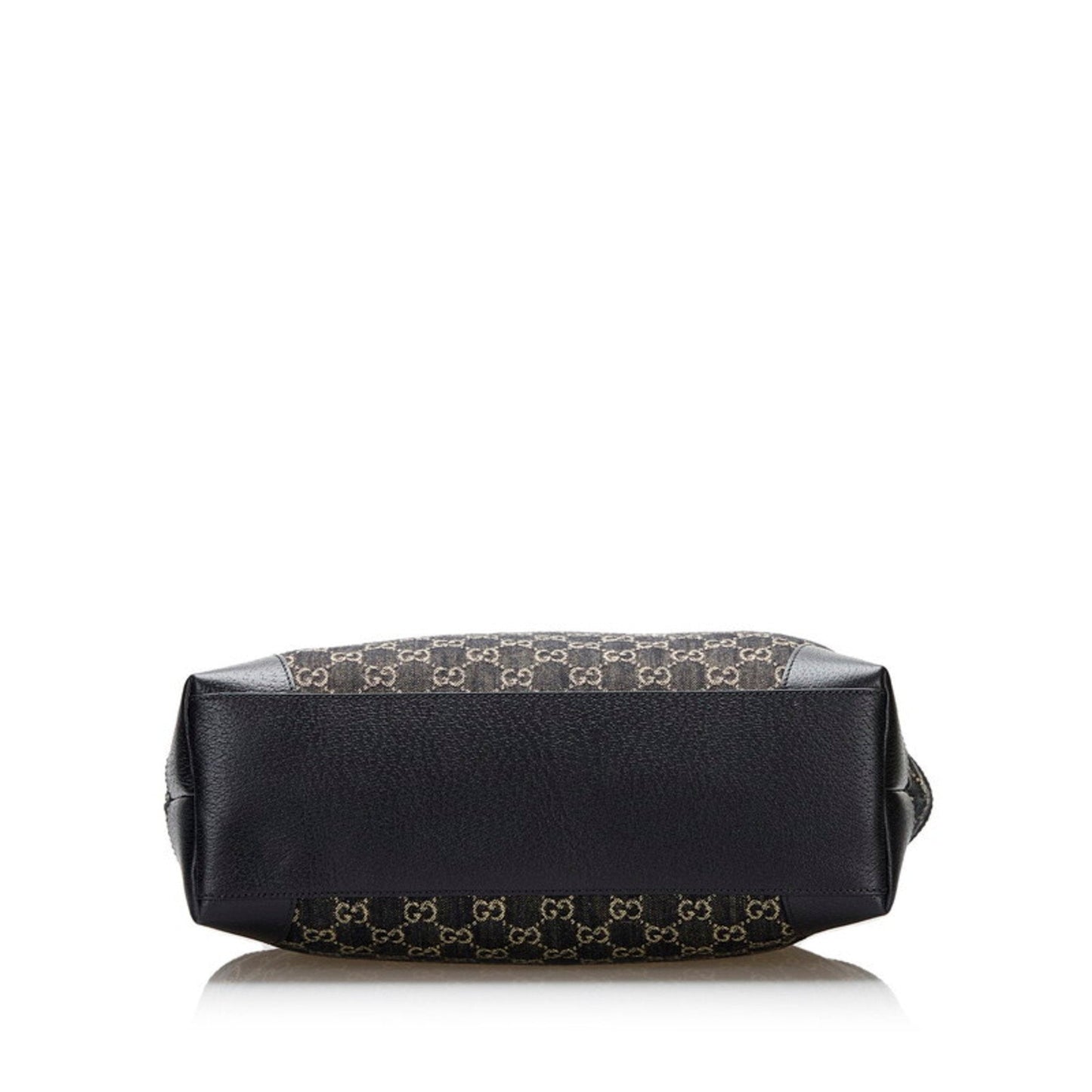 Gucci Black Leather Canvas Tote Style 33