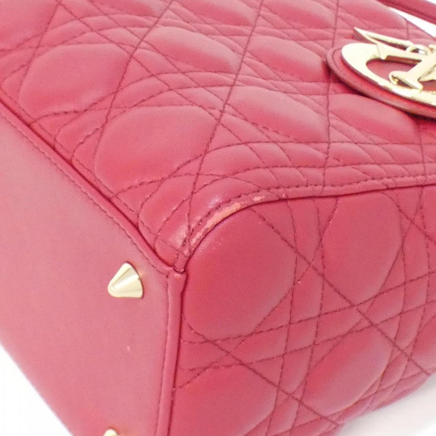 Christian Dior Cherry Red Leather Handbag ()