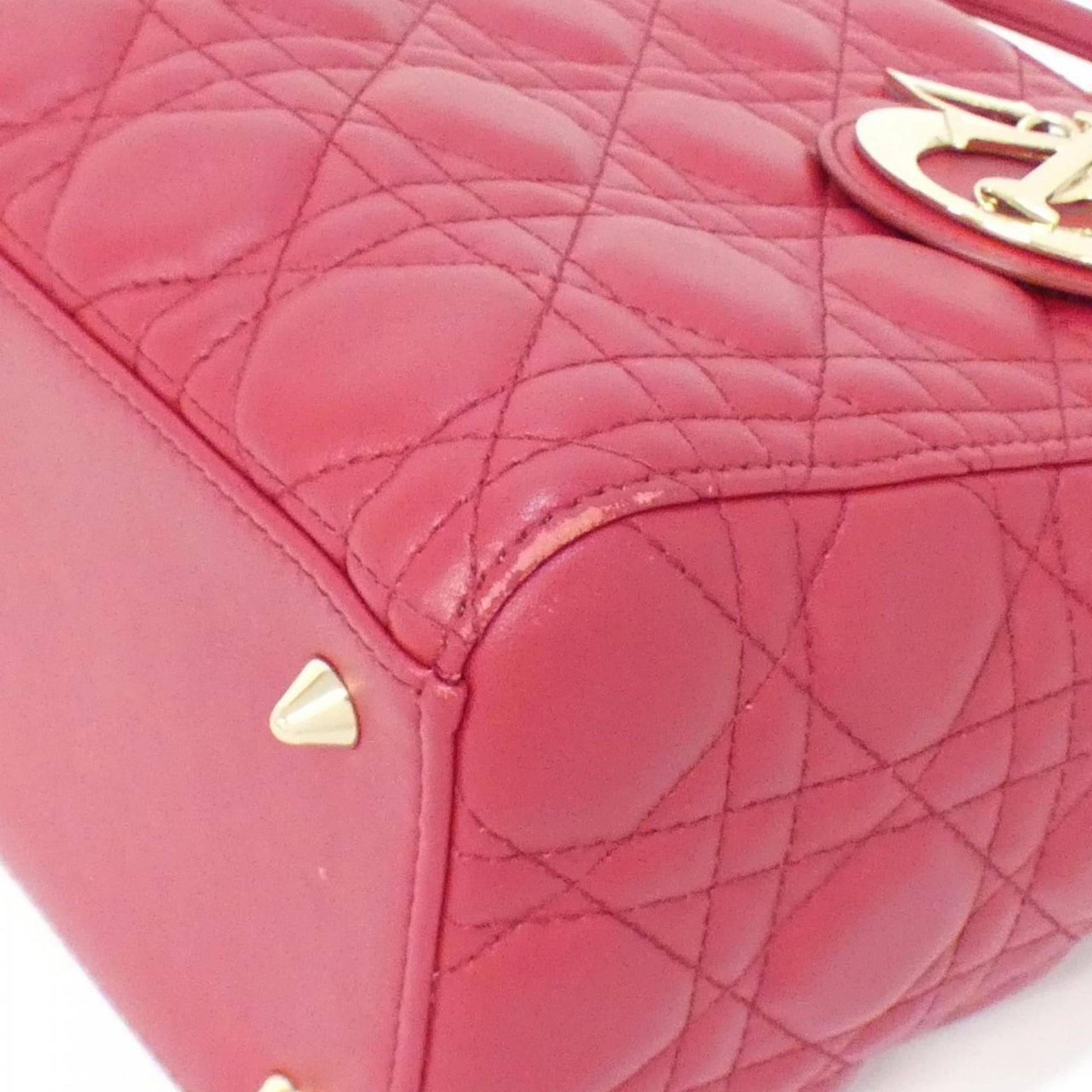 Christian Dior Cherry Red Leather Handbag ()