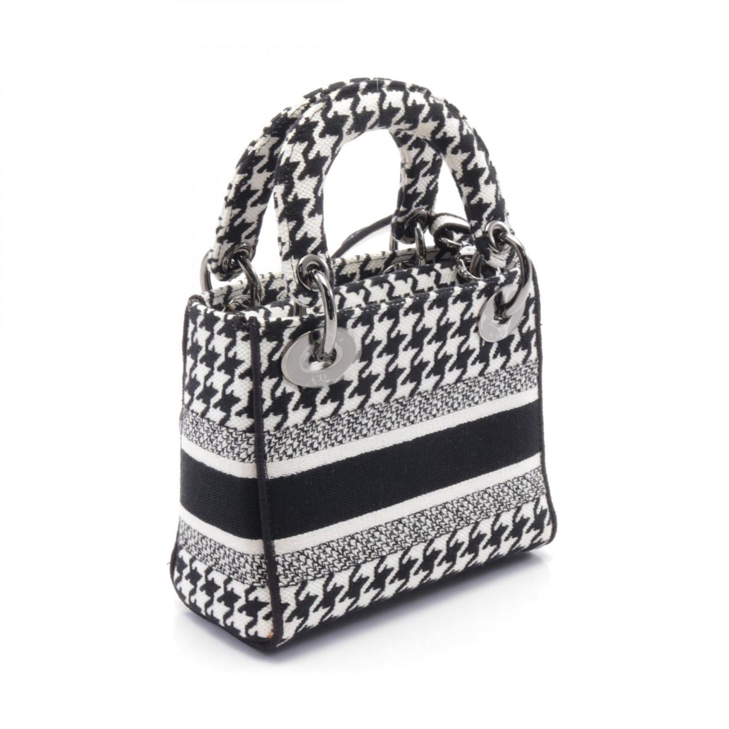 Christian Dior Black White Canvas Handbag ()