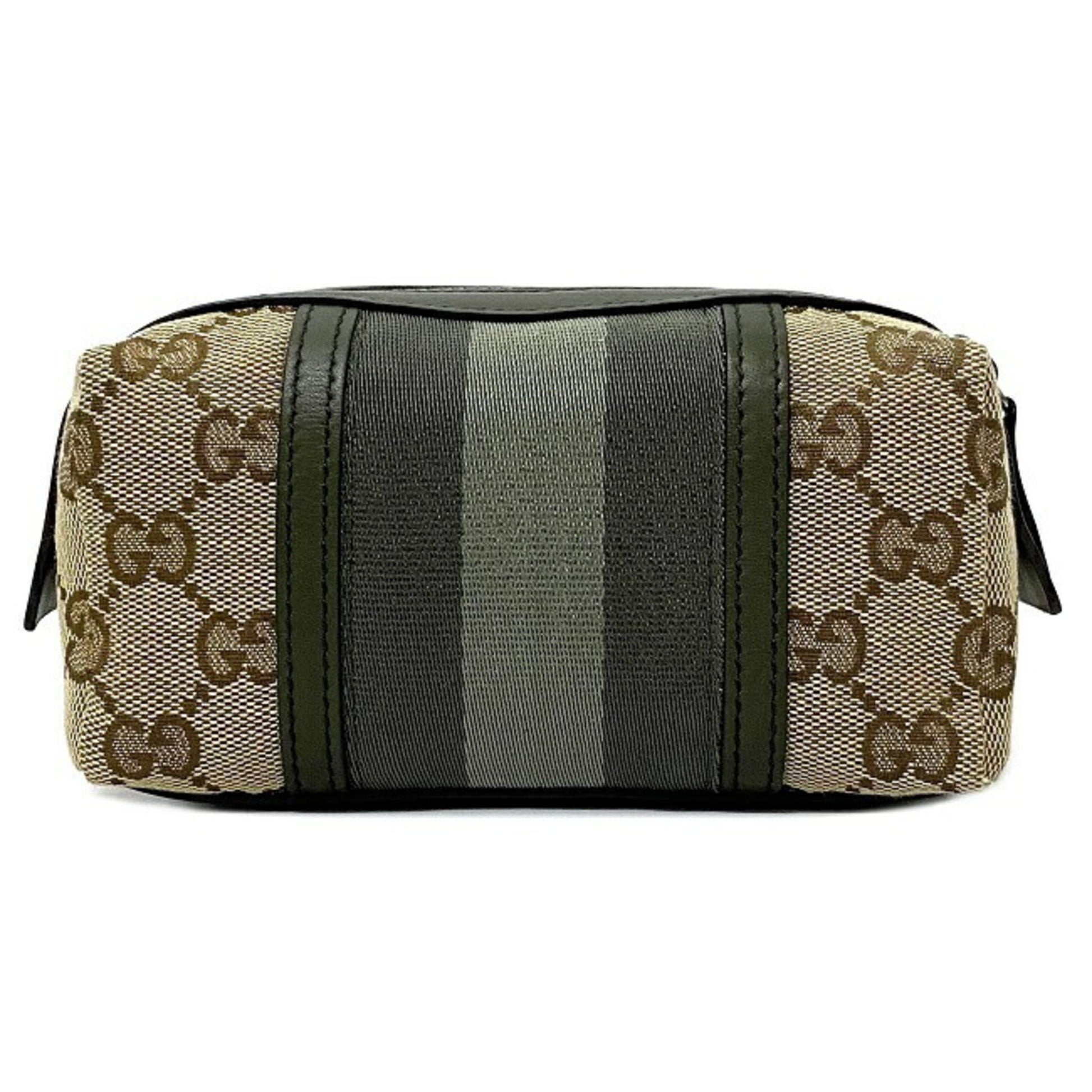 Gucci Leather Canvas Clutch