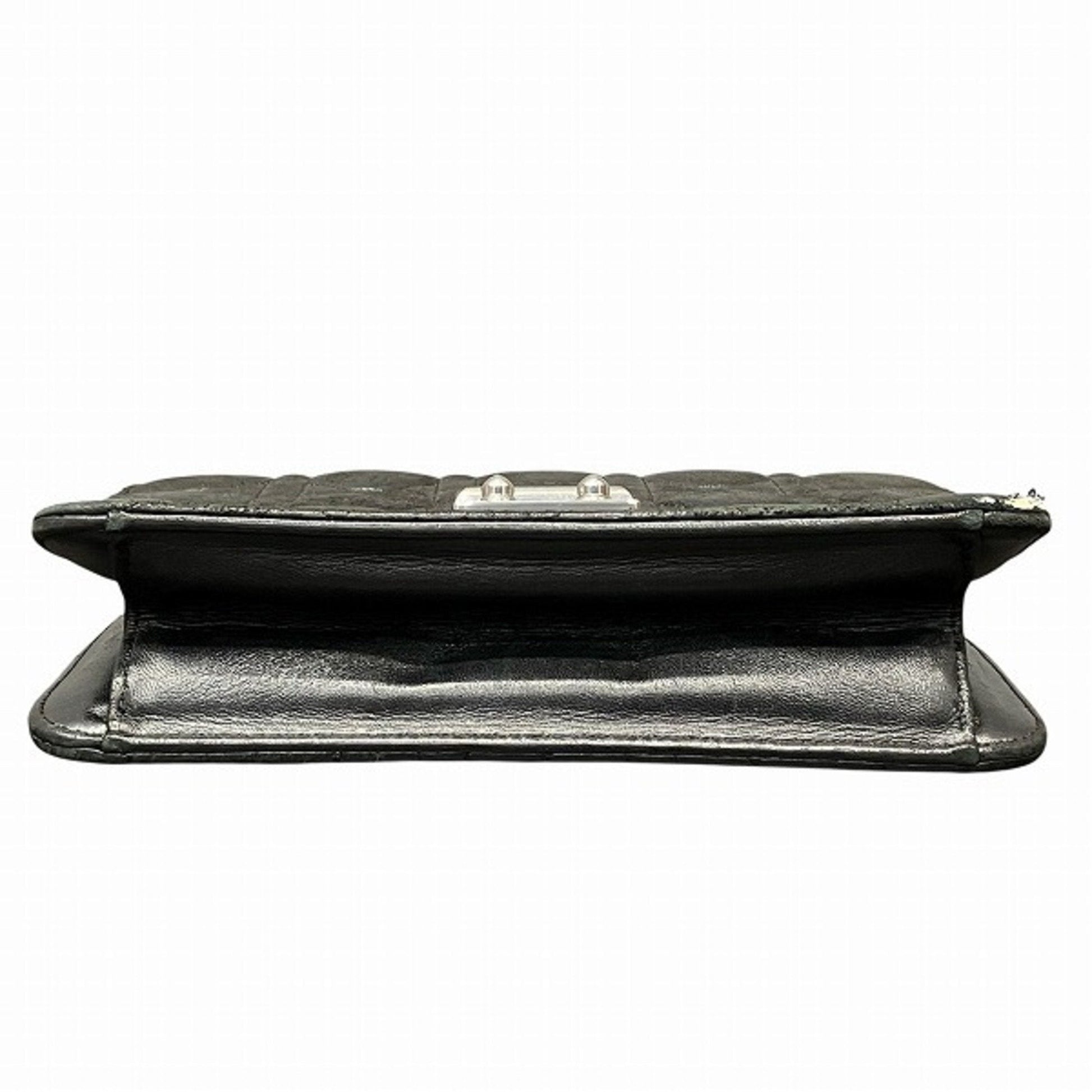 Christian Dior Black Leather Shoulder Bag ()