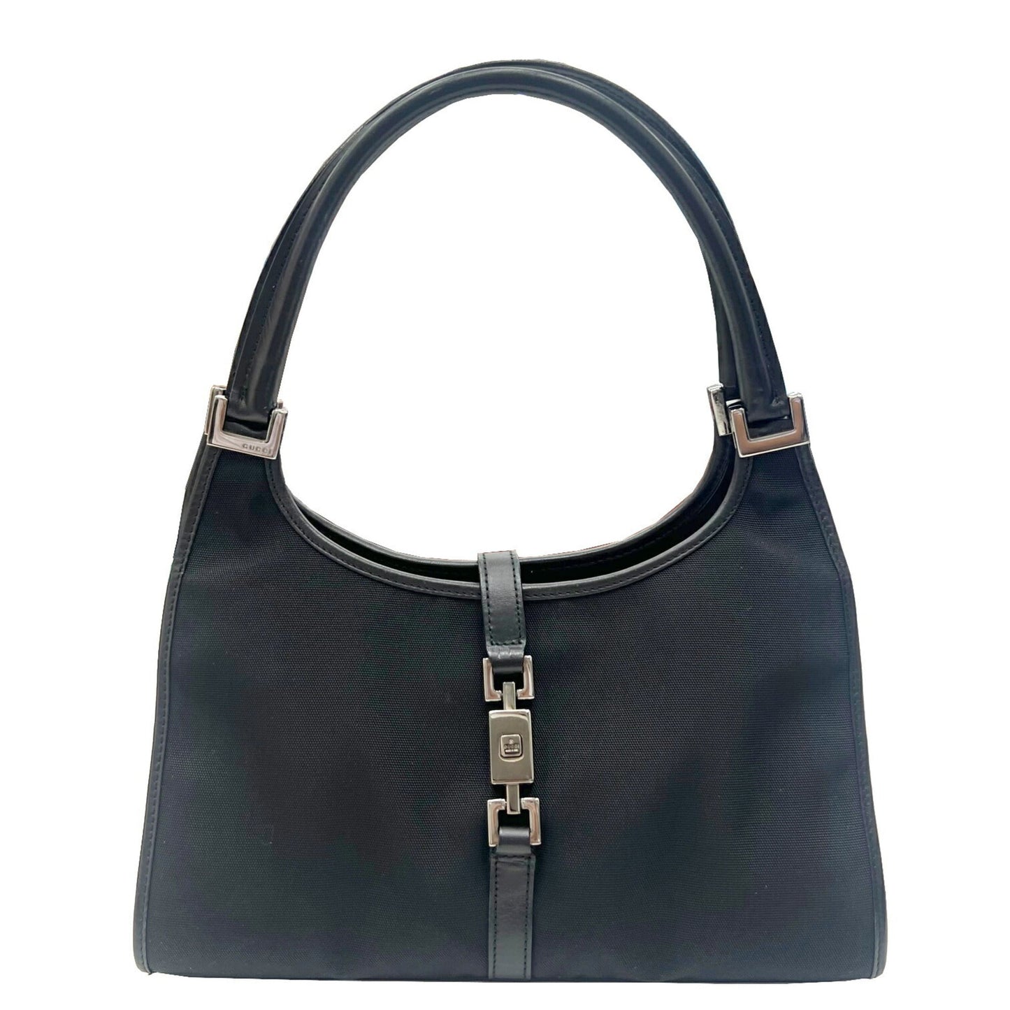 Gucci Leather Canvas Handbag