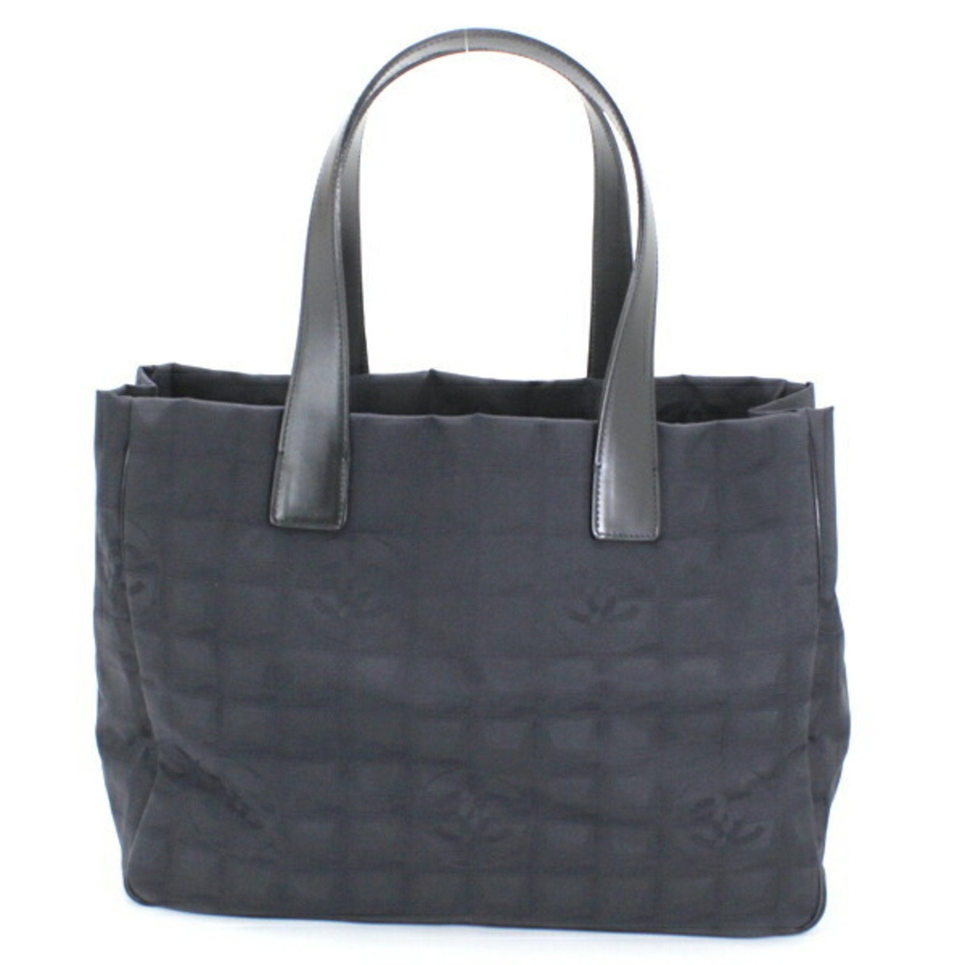 Chanel Bag New Travel Line Tote MM Black Handbag CHANEL Women's Nylon